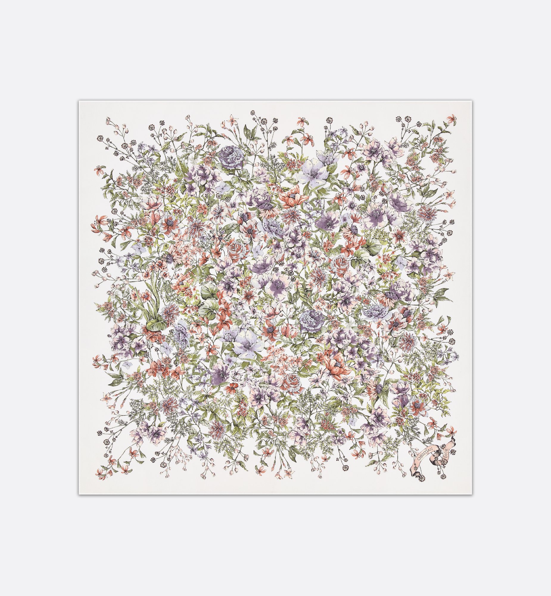 DIOR | D-Floral 90 スクエアスカーフ シルクツイル DIOR | D-Floral 90 スクエアスカーフ シルクツイル
