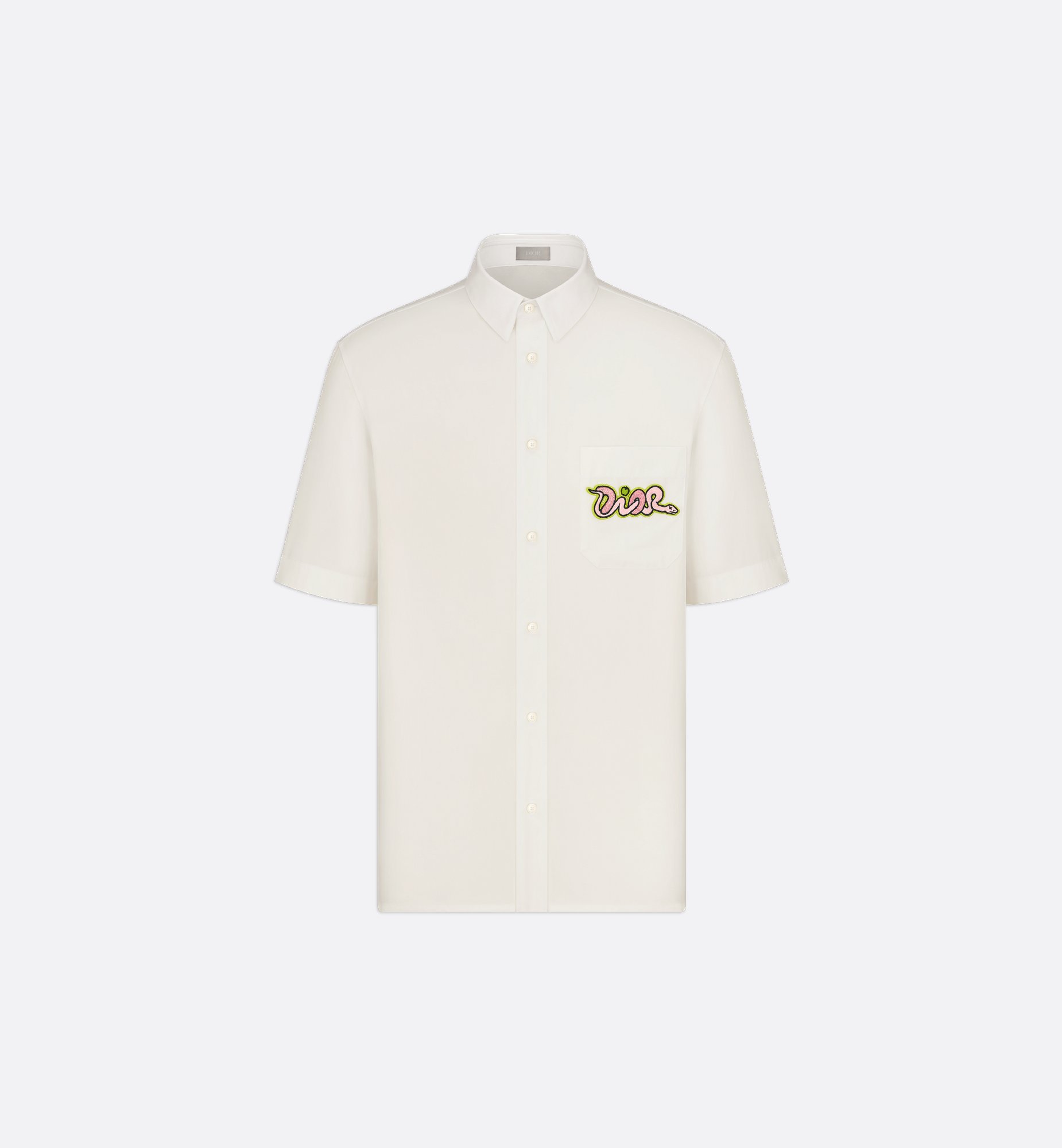 DIOR AND KAWS Short-Sleeved Shirt Off-White Cotton Twill | DIOR DIOR AND KAWS Short-Sleeved Shirt Off-White Cotton Twill | DIOR