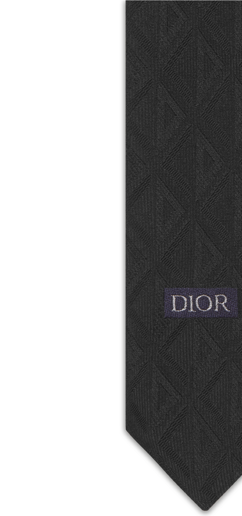 DIOR CD Diamond Tie Black Silk Men