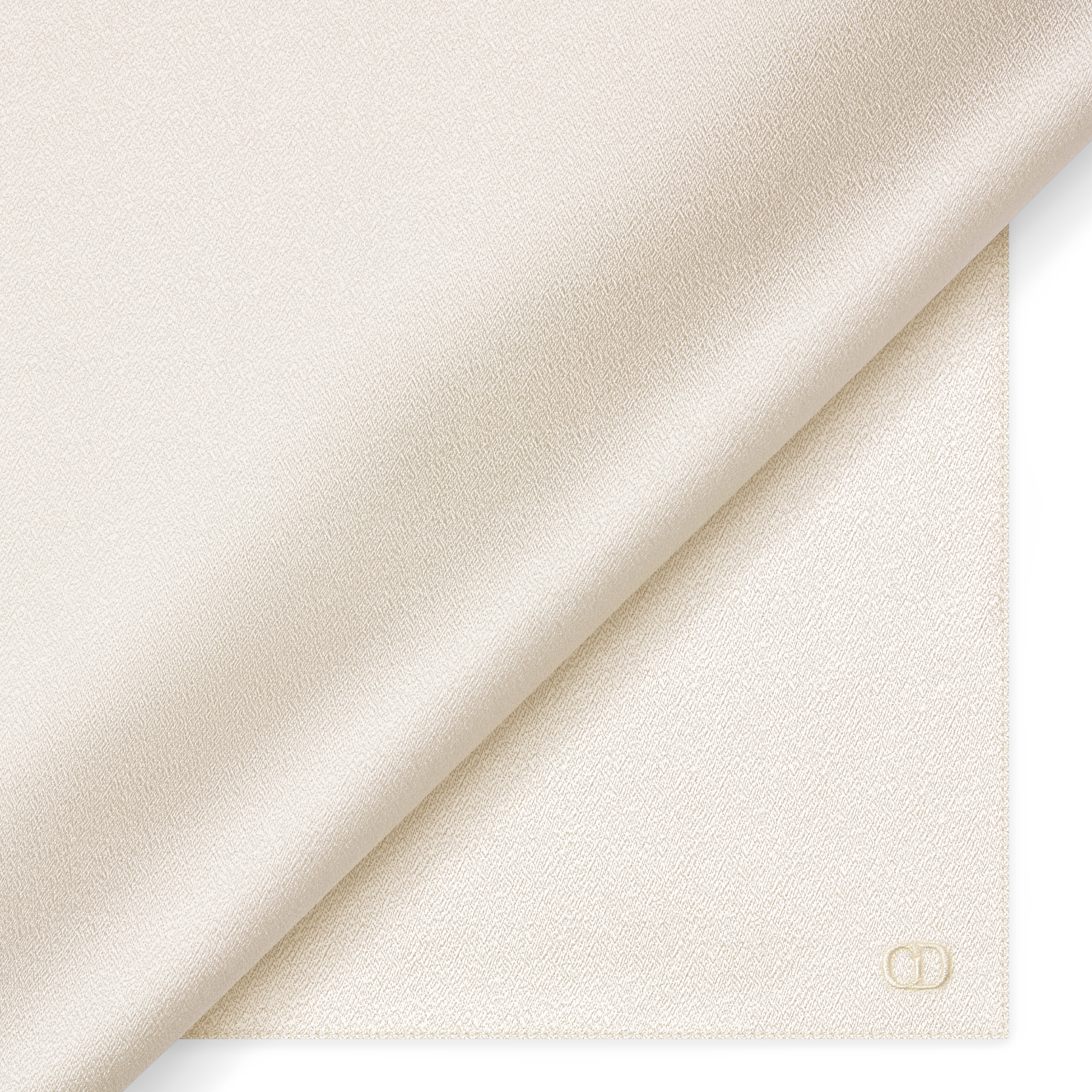 Pocket Square Beige Silk Satin E09