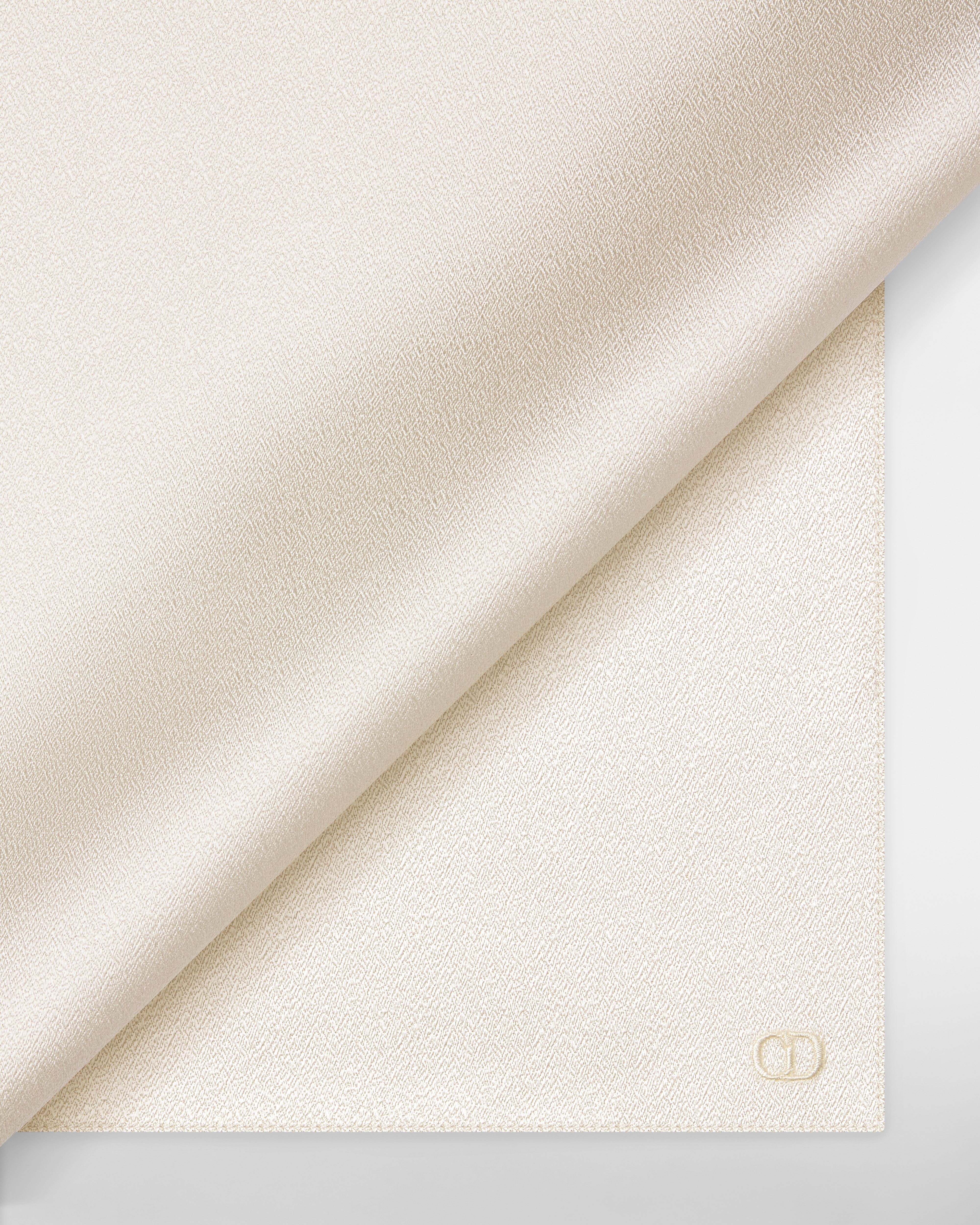 Pocket Square Beige Silk Satin E09