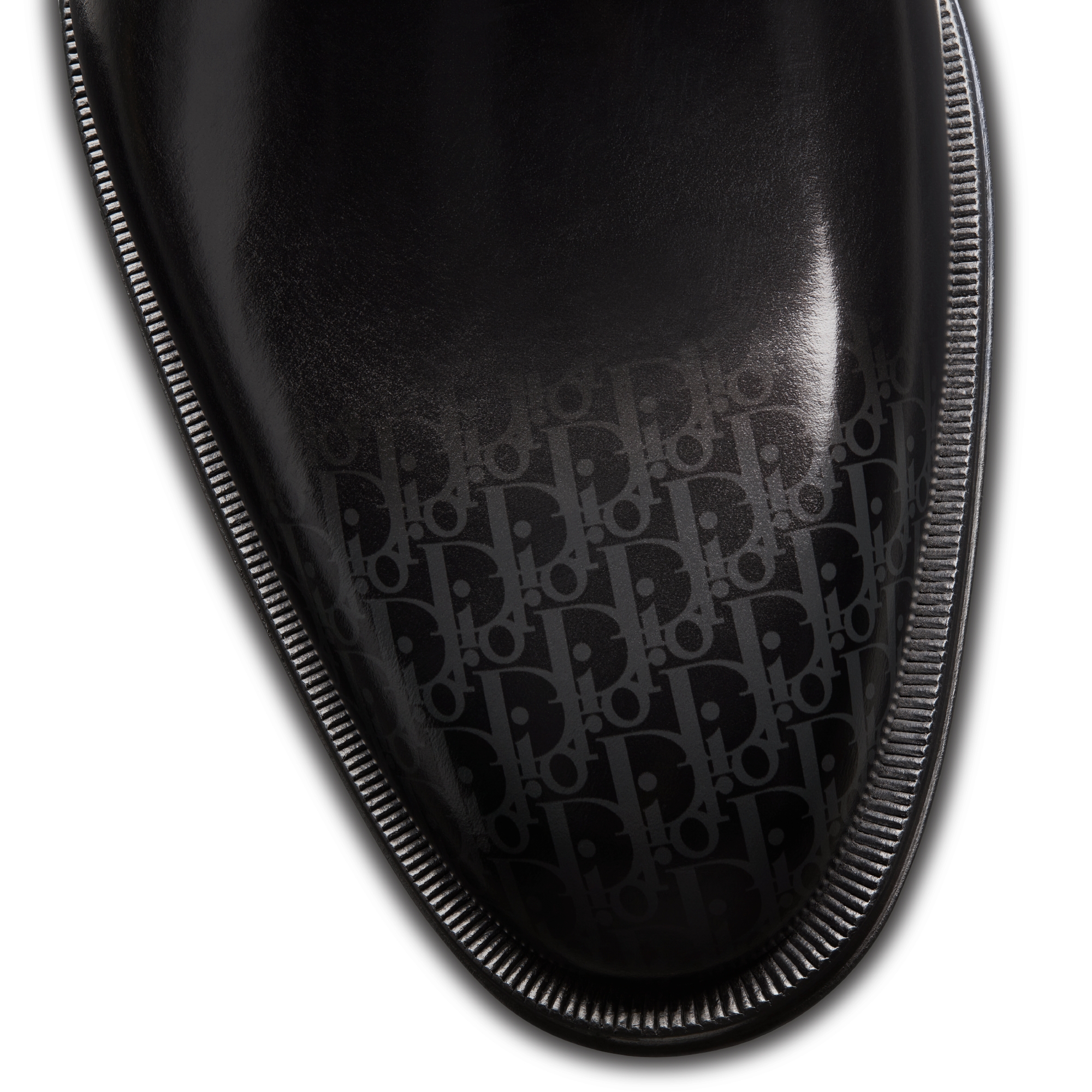 Botín Chelsea Dior Timeless Piel de becerro gris y negra patinada con degradado Dior Oblique E09