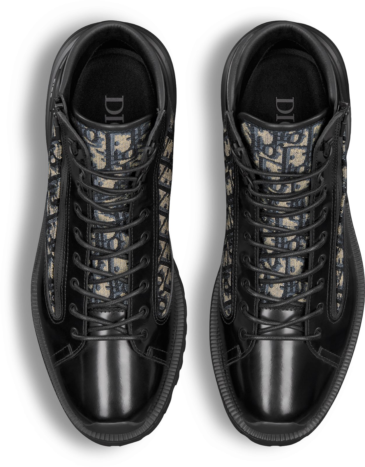 Dior oblique and black calfskin boots sale