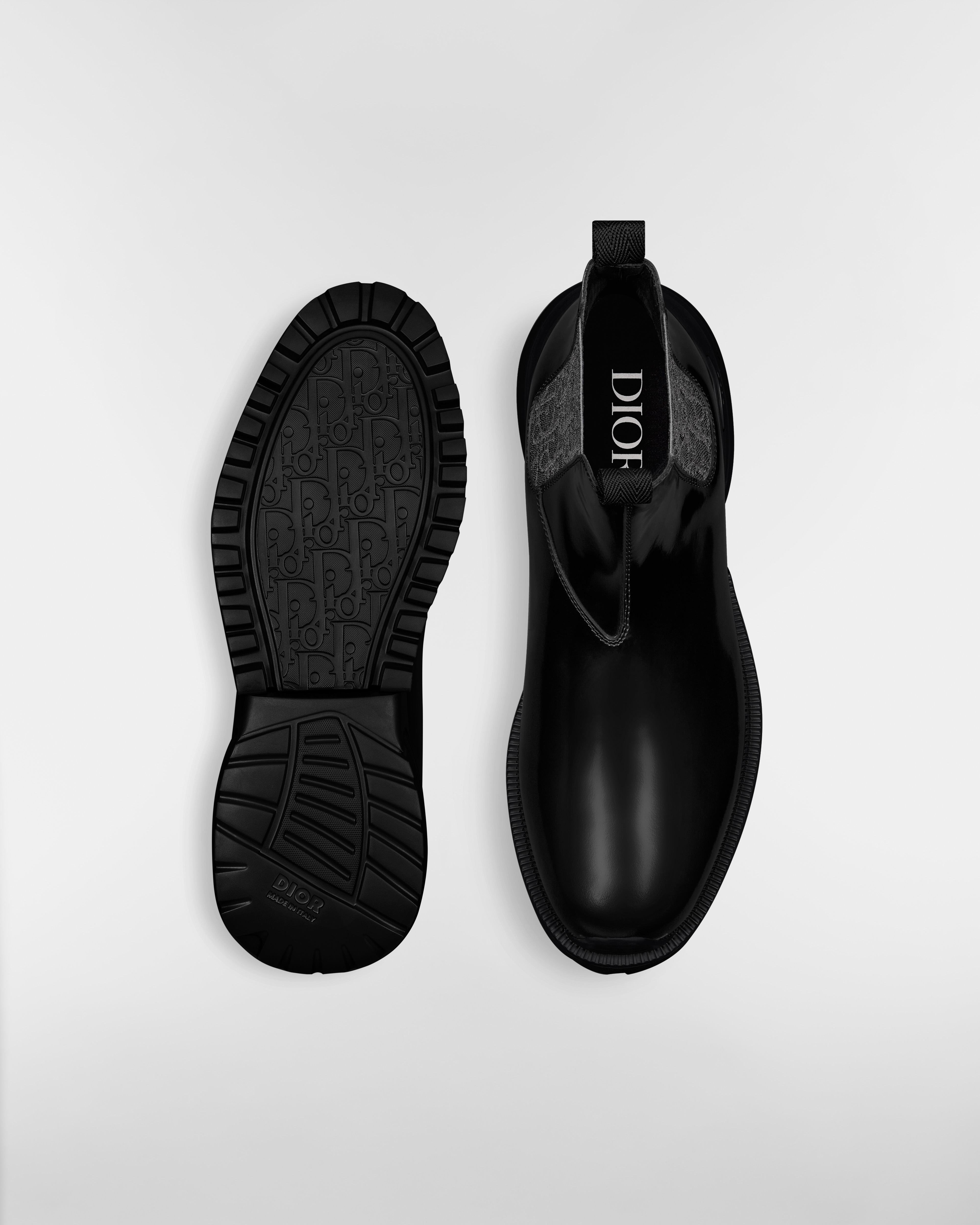 Dior Combat Chelsea Boot Black Polished Calfskin E07