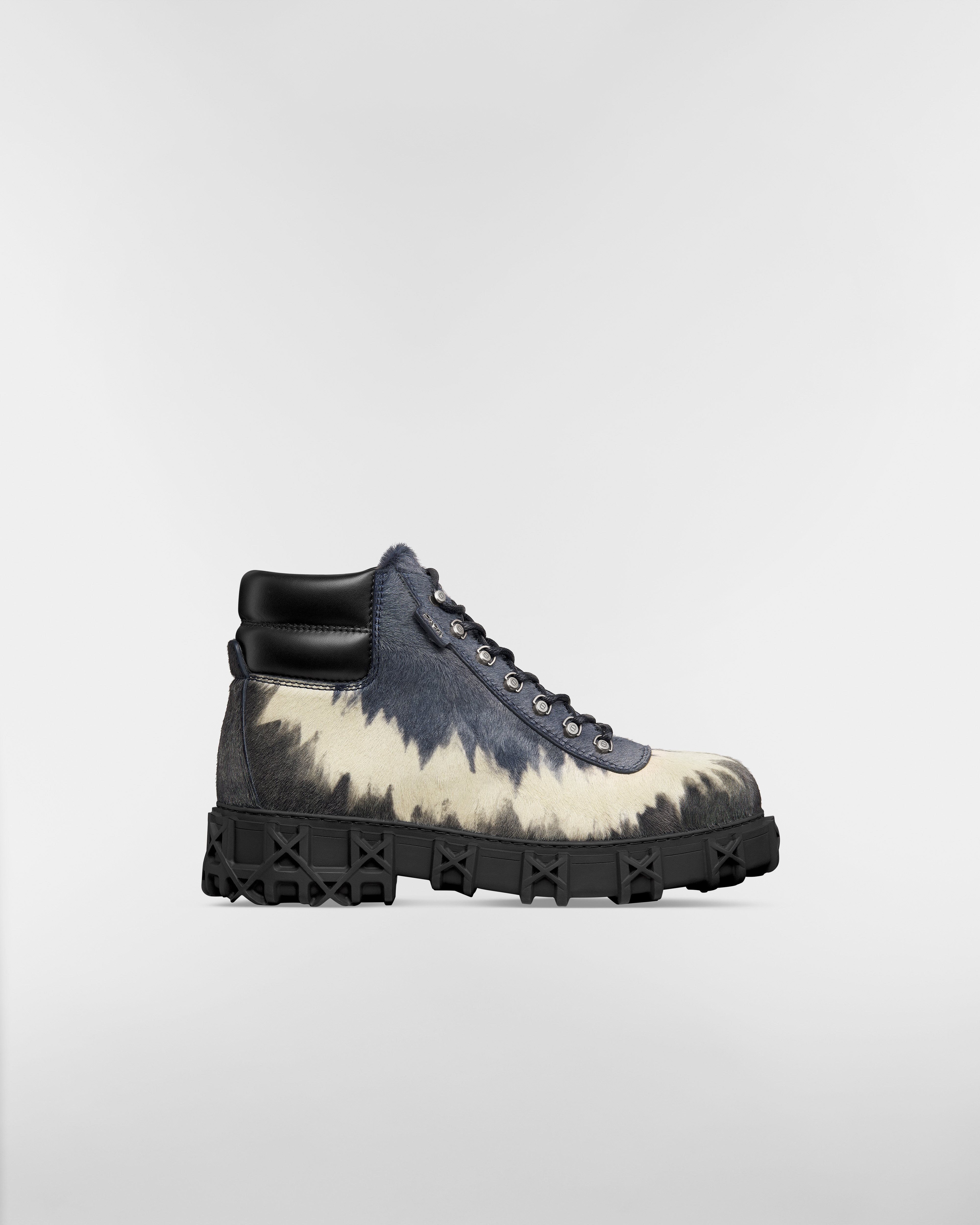 Dior Slickrock Ankle Boot – LIMITED AND NUMBERED EDITION Blue Tie & Dye Long-Hair Calfskin E02