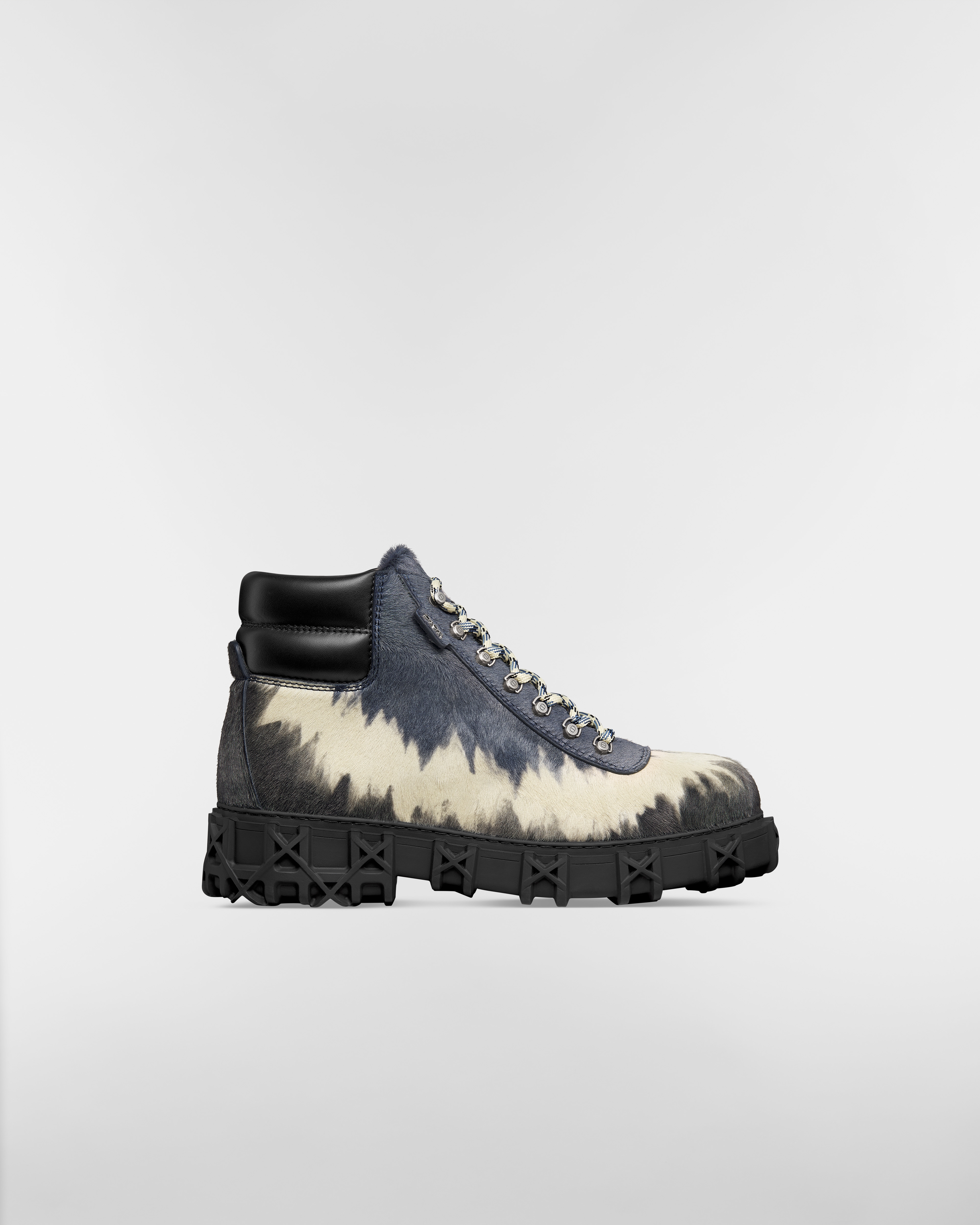 Dior Slickrock Ankle Boot – LIMITED AND NUMBERED EDITION Blue Tie & Dye Long-Hair Calfskin E10