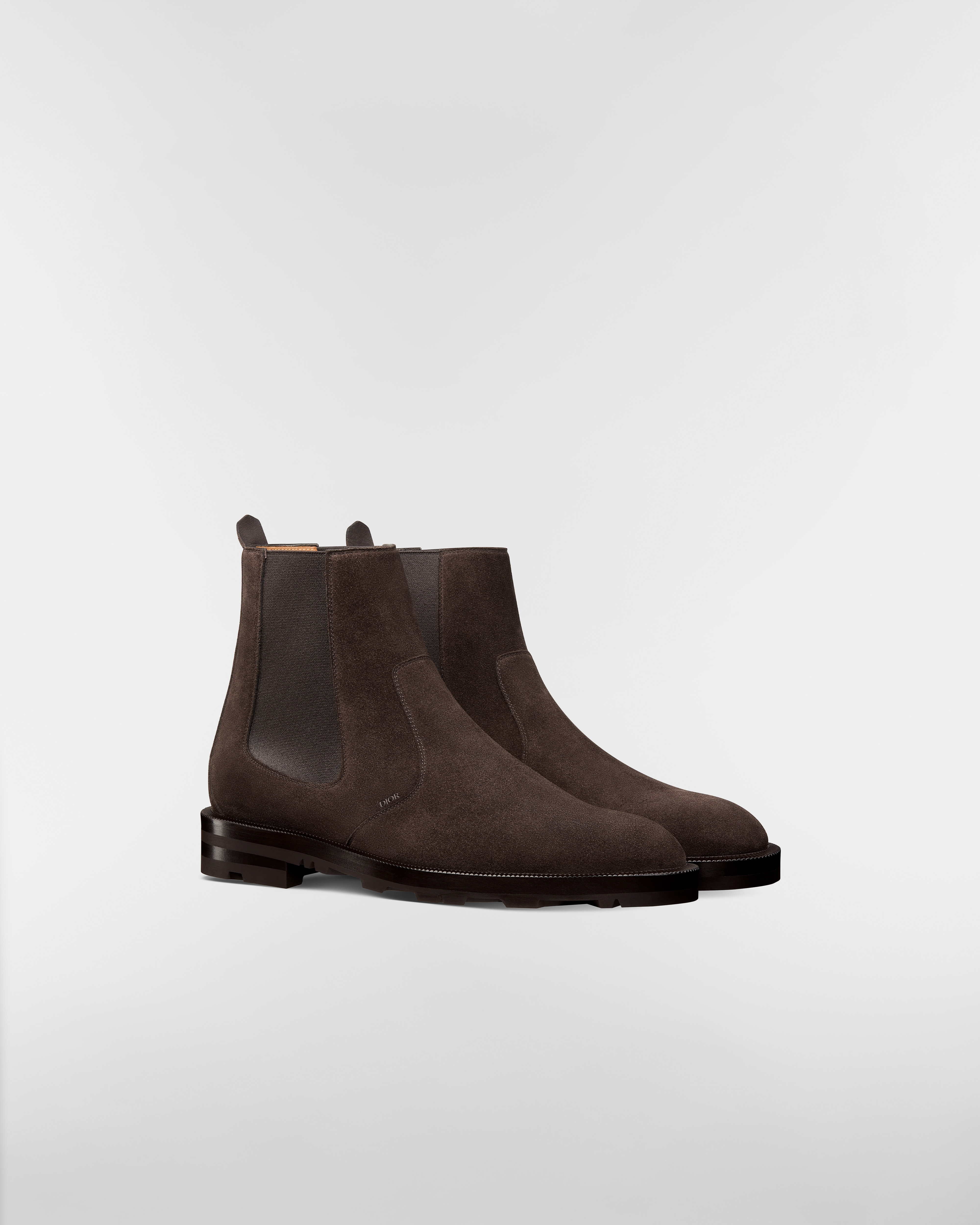 Dior Regency Chelsea Boot Veloursleder und Funktionsstoff in Braun E03