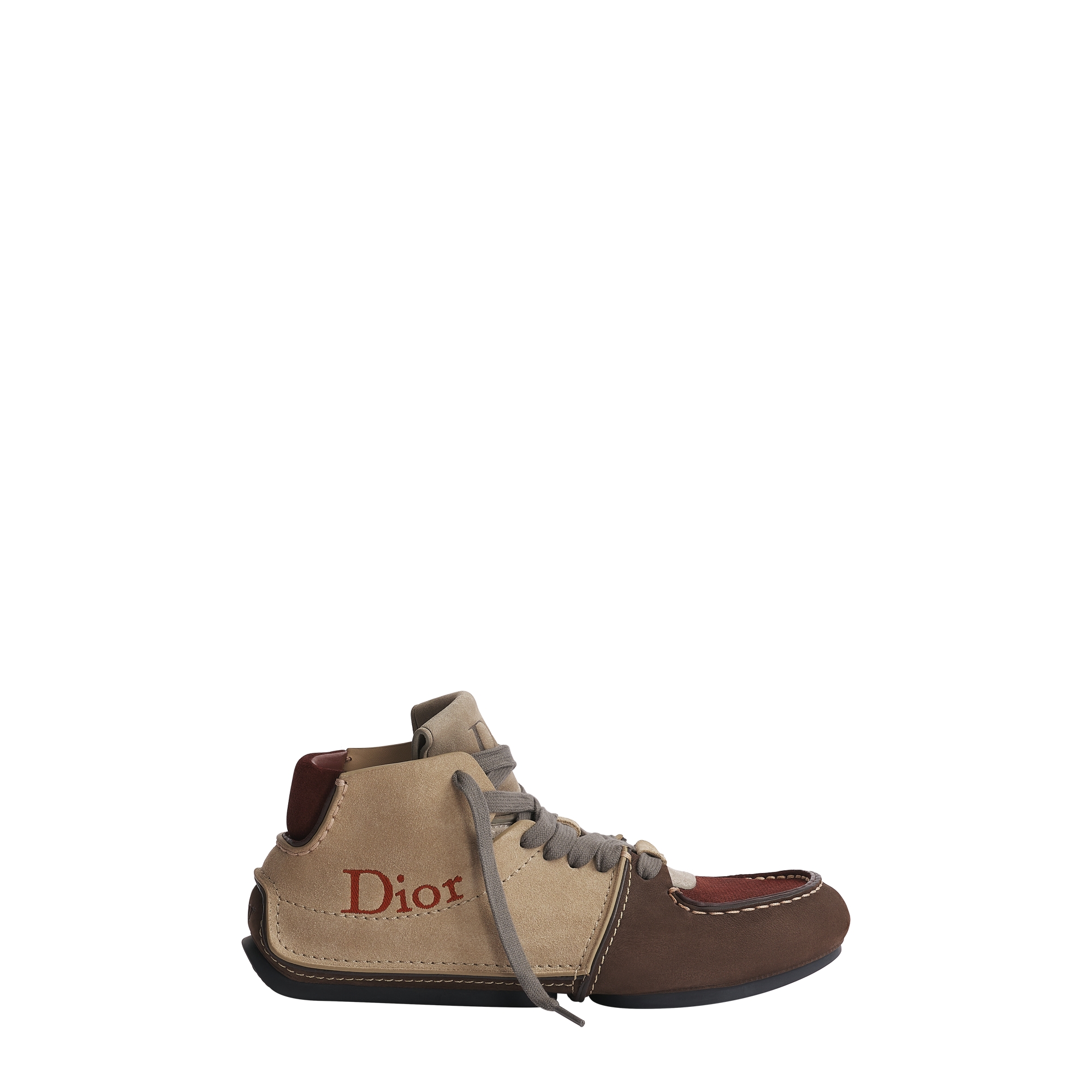  Brown Nubuck with Beige and Burgundy Suede Calfskin