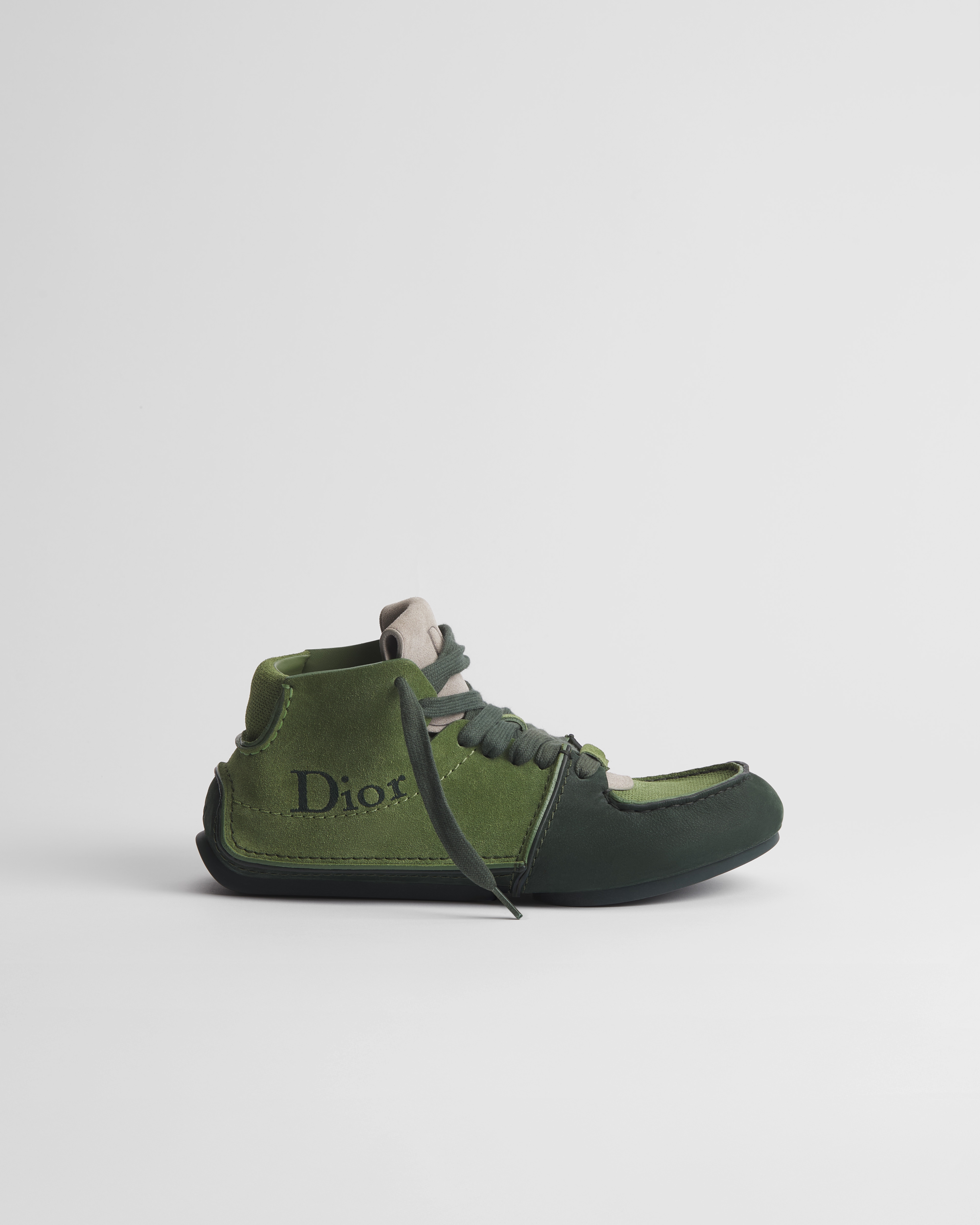 Dior Roadie Lace-Up Boot Green Nubuck and Green Suede Calfskin E02