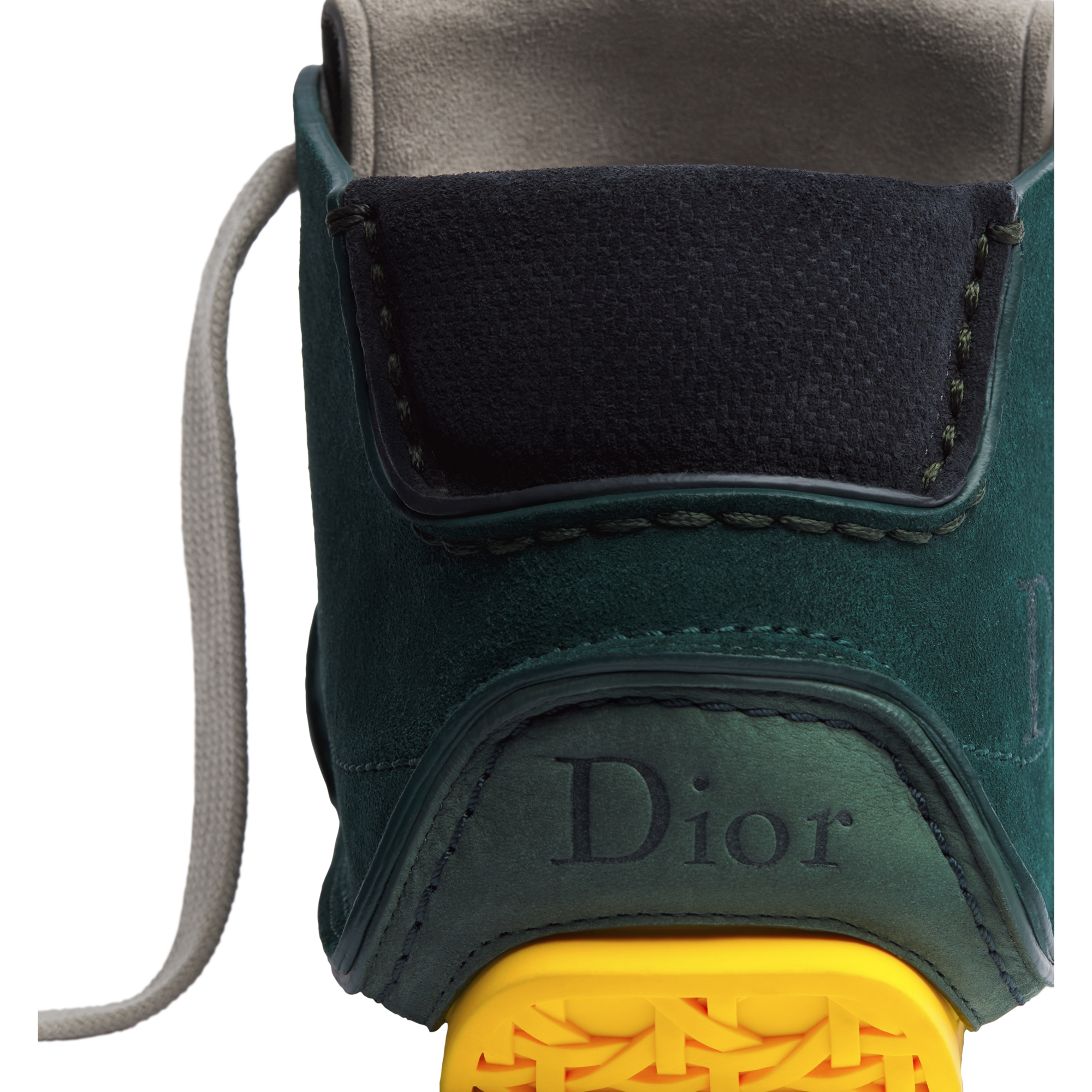 Dior Roadie Lace-Up Boot Green Nubuck with Green and Navy Blue Suede E08