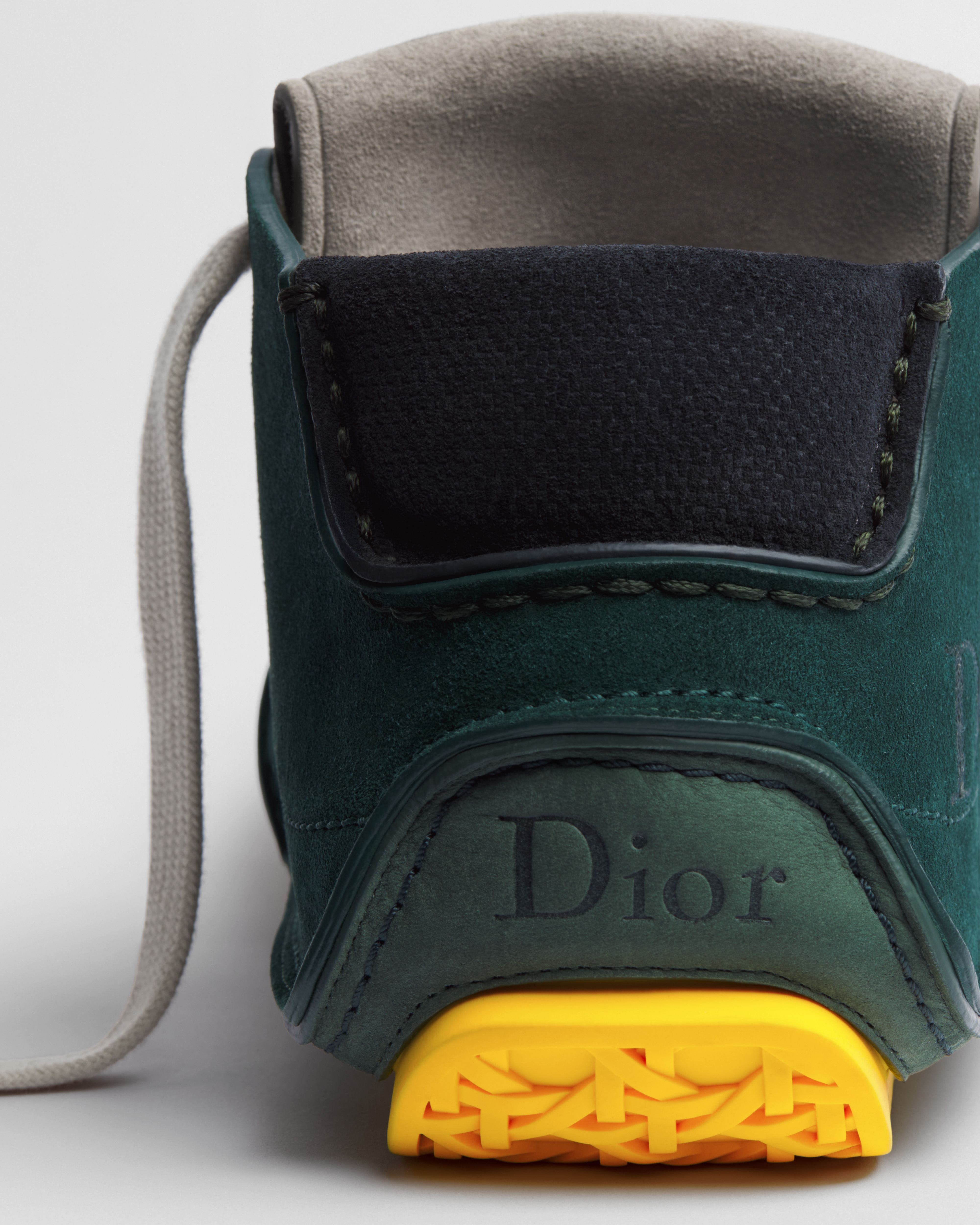 Dior Roadie 綁帶靴 綠色 Nubuck 磨砂革搭配綠色與海軍藍麂皮 E08