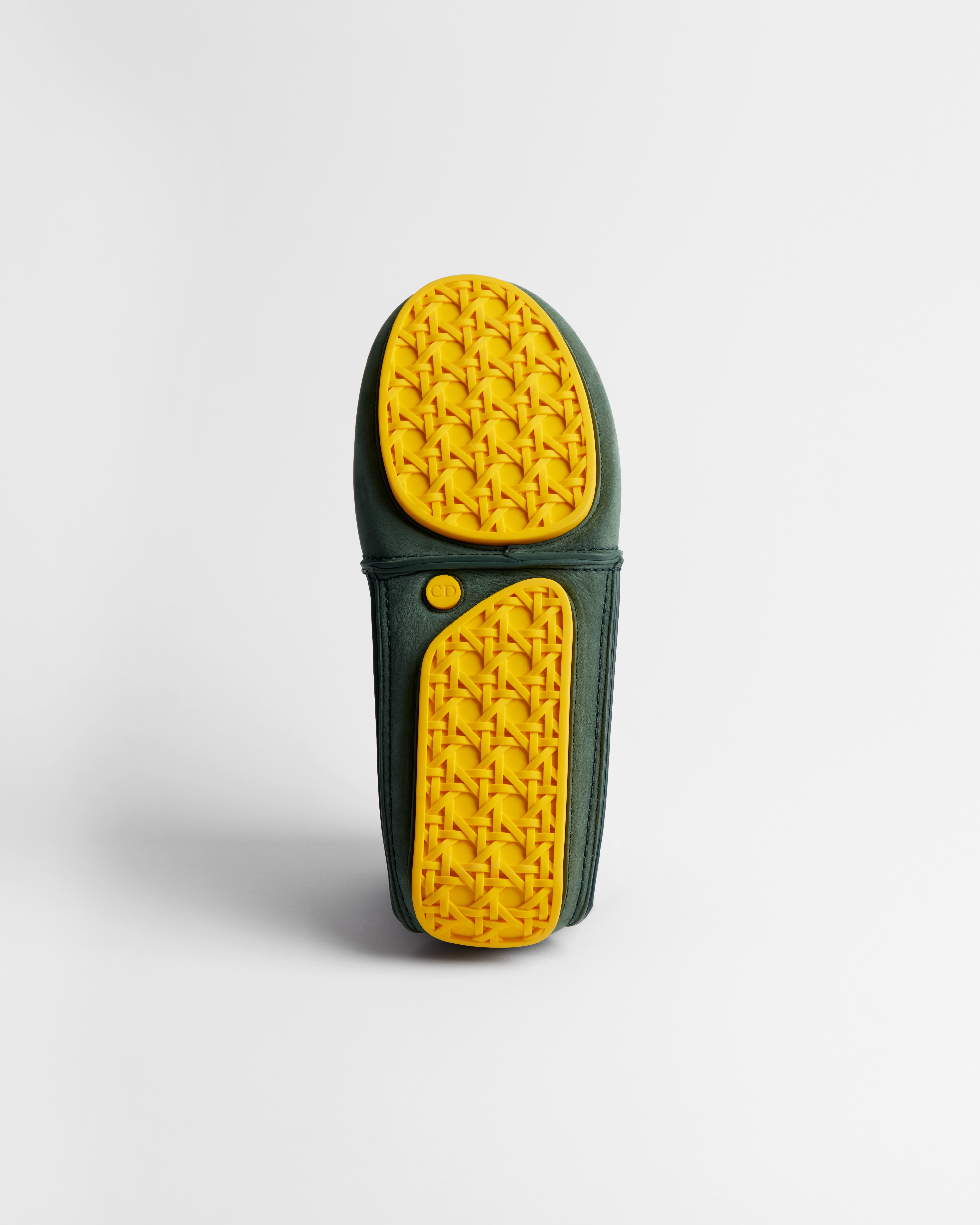 Dior Roadie 綁帶靴 綠色 Nubuck 磨砂革搭配綠色與海軍藍麂皮 E10