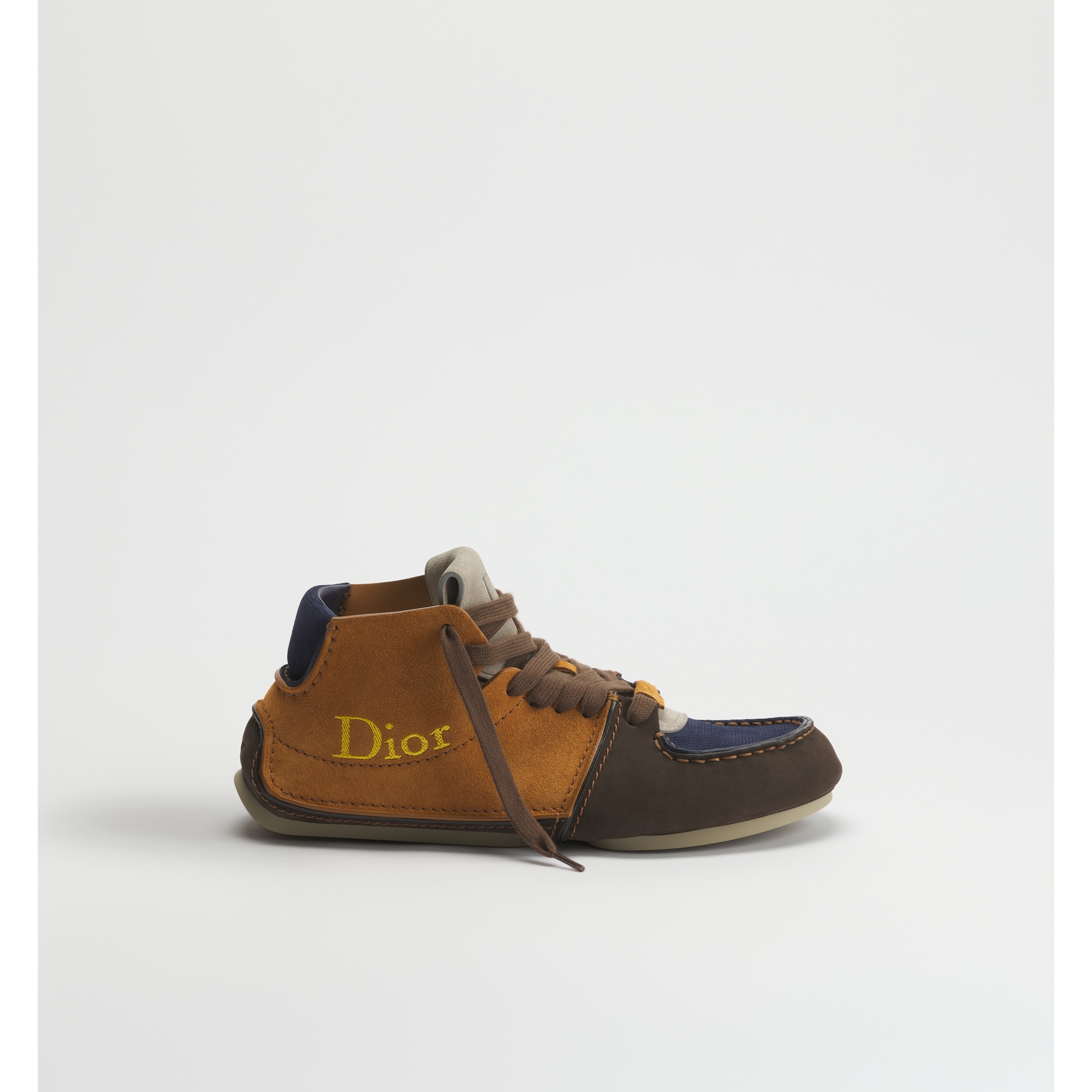  Brown Nubuck with Light Brown and Navy Blue Suede Calfskin