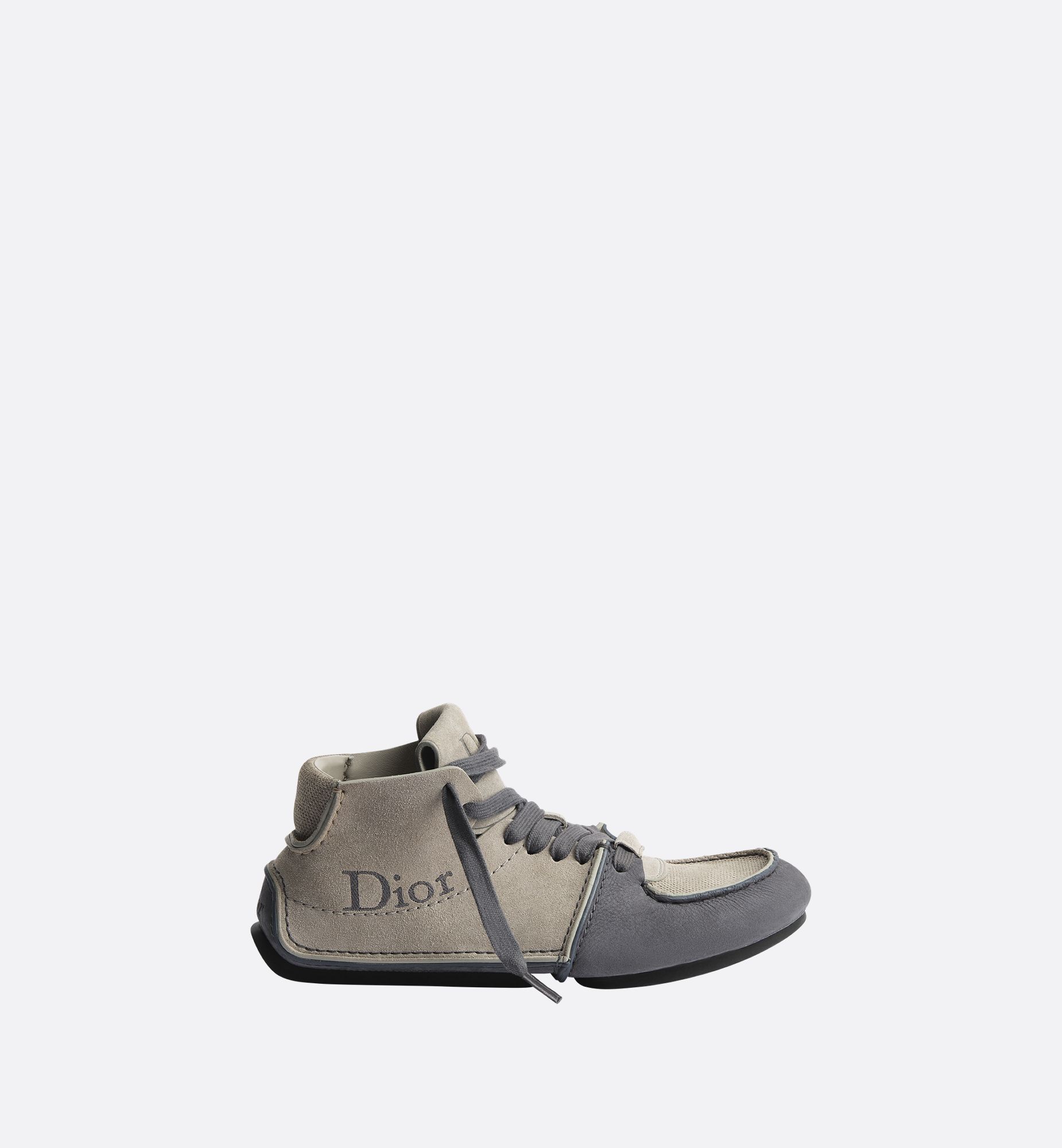 Gray Nubuck and Gray Suede Calfskin