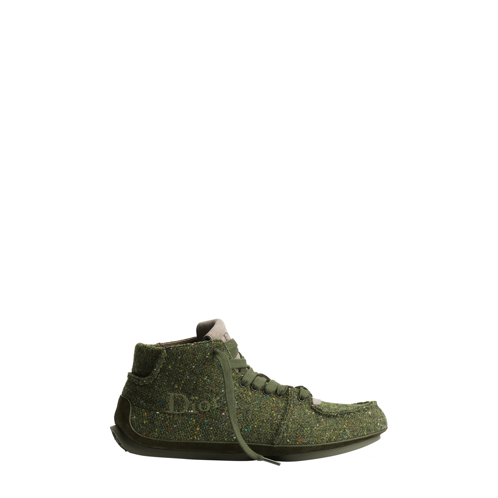Dior Roadie Lace-Up Boot Khaki Donegal Tweed E02
