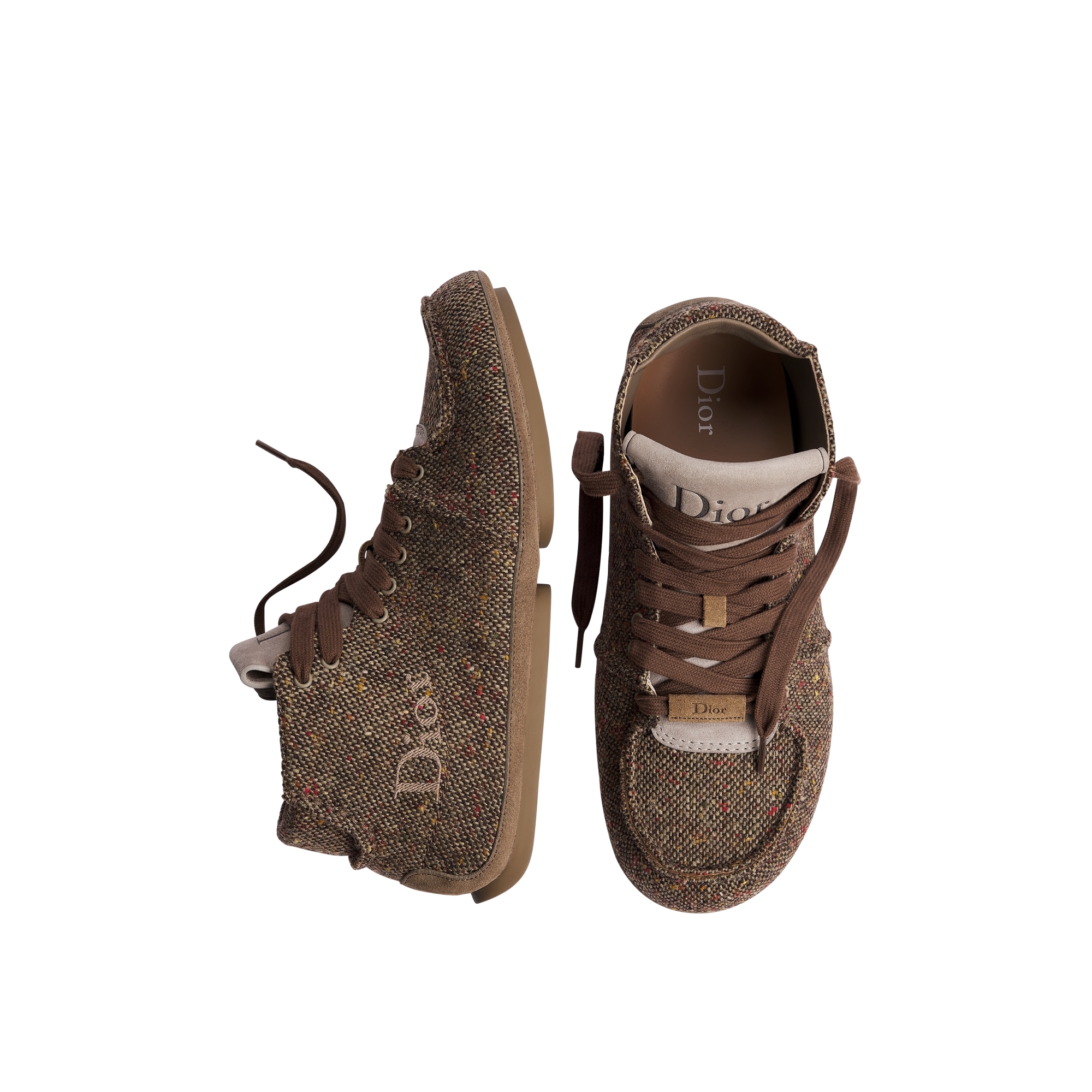 Dior Roadie Lace-Up Boot Brown Donegal Tweed E06