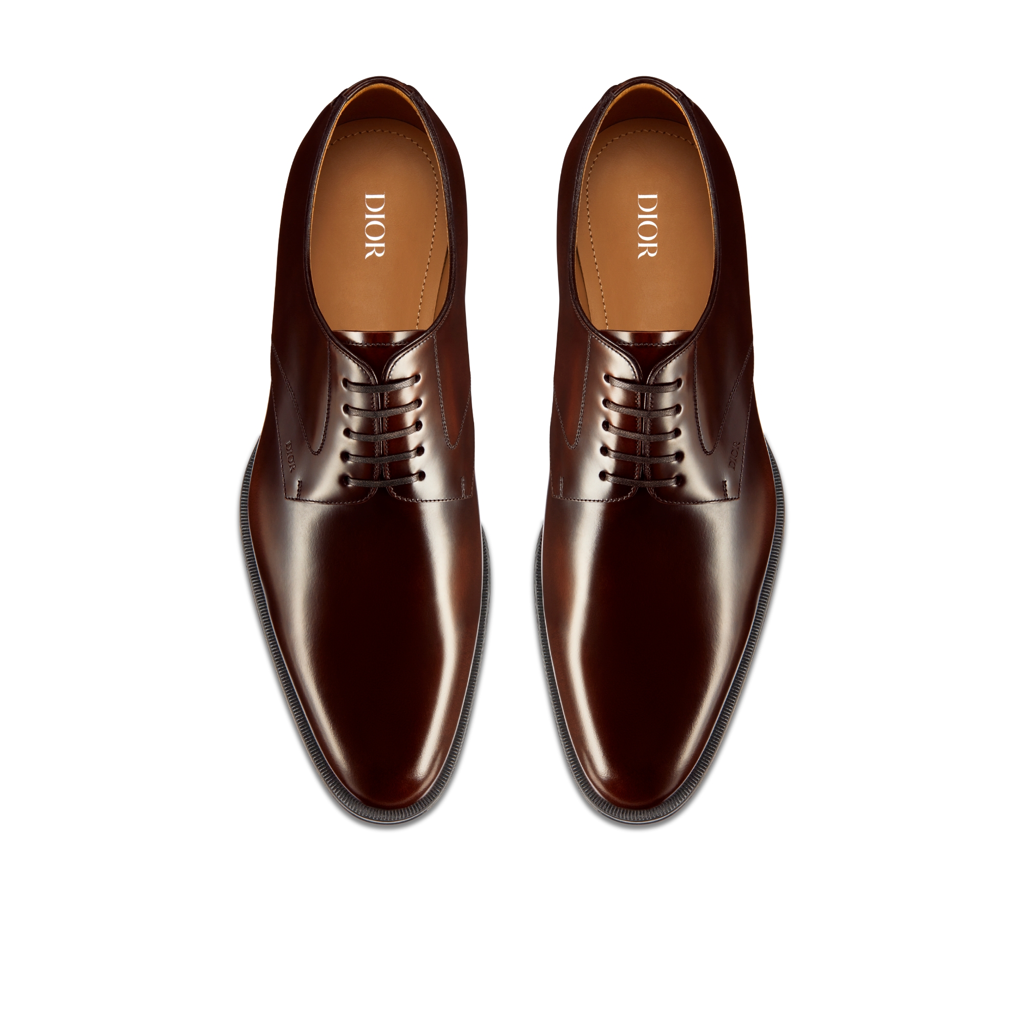 Dior Timeless 더비 슈즈 딥 브라운 유광 송아지 가죽 E06