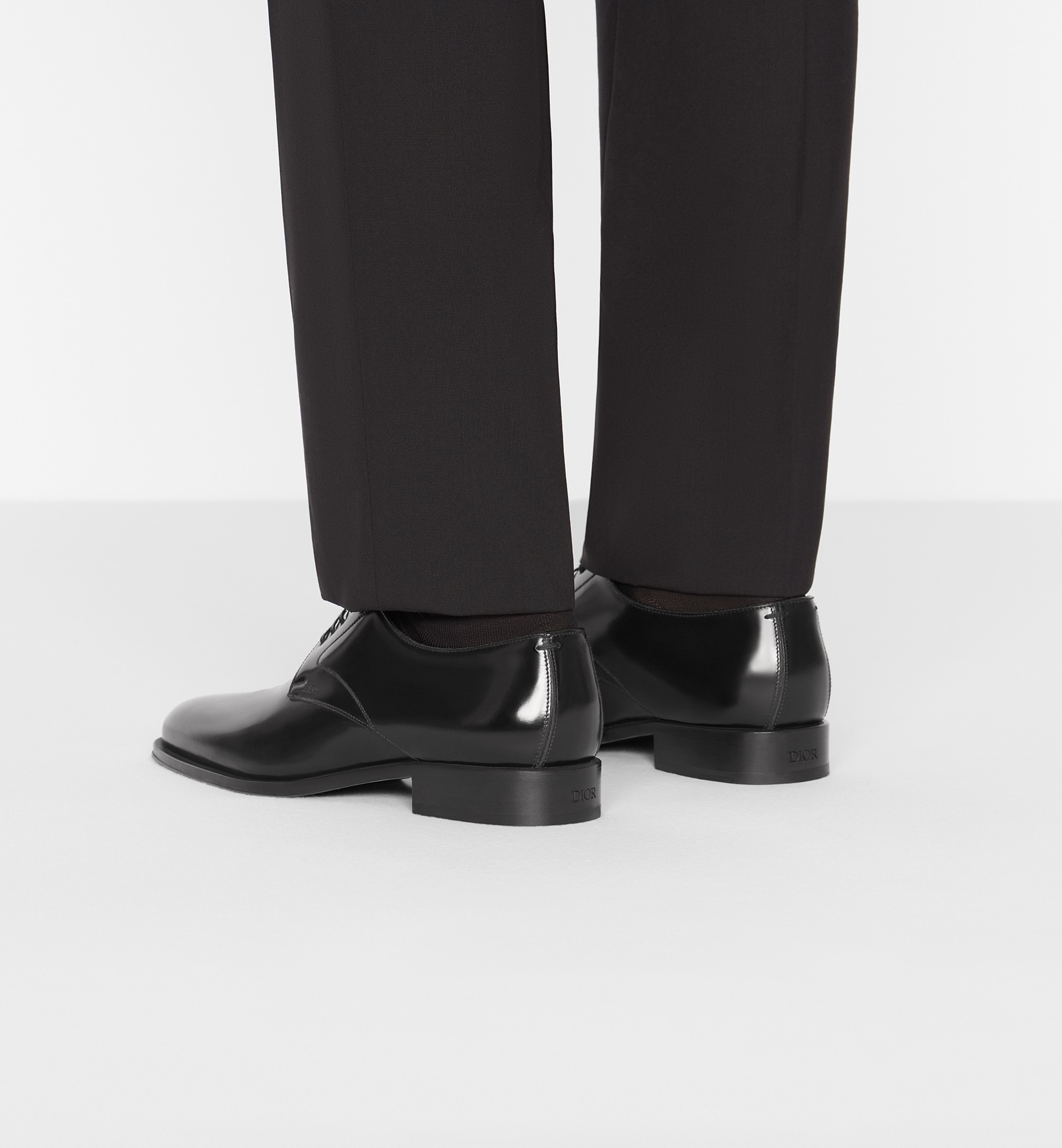 Dior Timeless Derby Schuh Poliertes Kalbsleder in Schwarz | DIOR