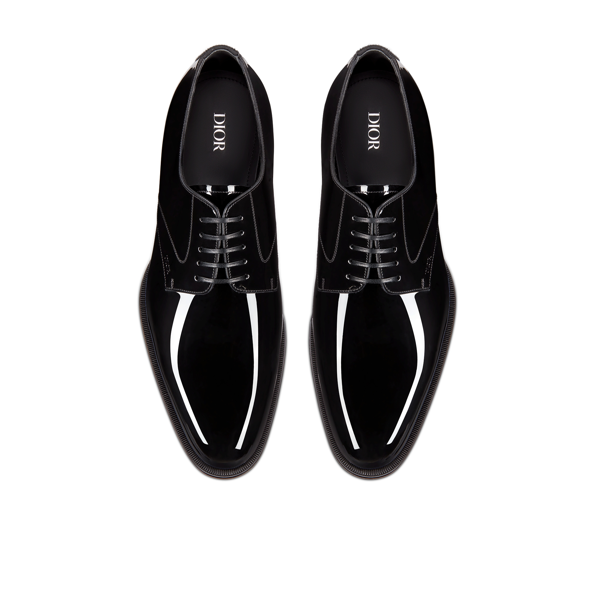 Zeitloser Dior Derby-Schuh Kalbslackleder in Schwarz | DIOR