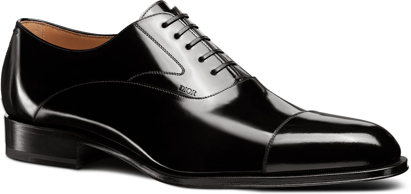 DIOR Timeless Oxford Shoe Black Polished Calfskin Size 41 Men