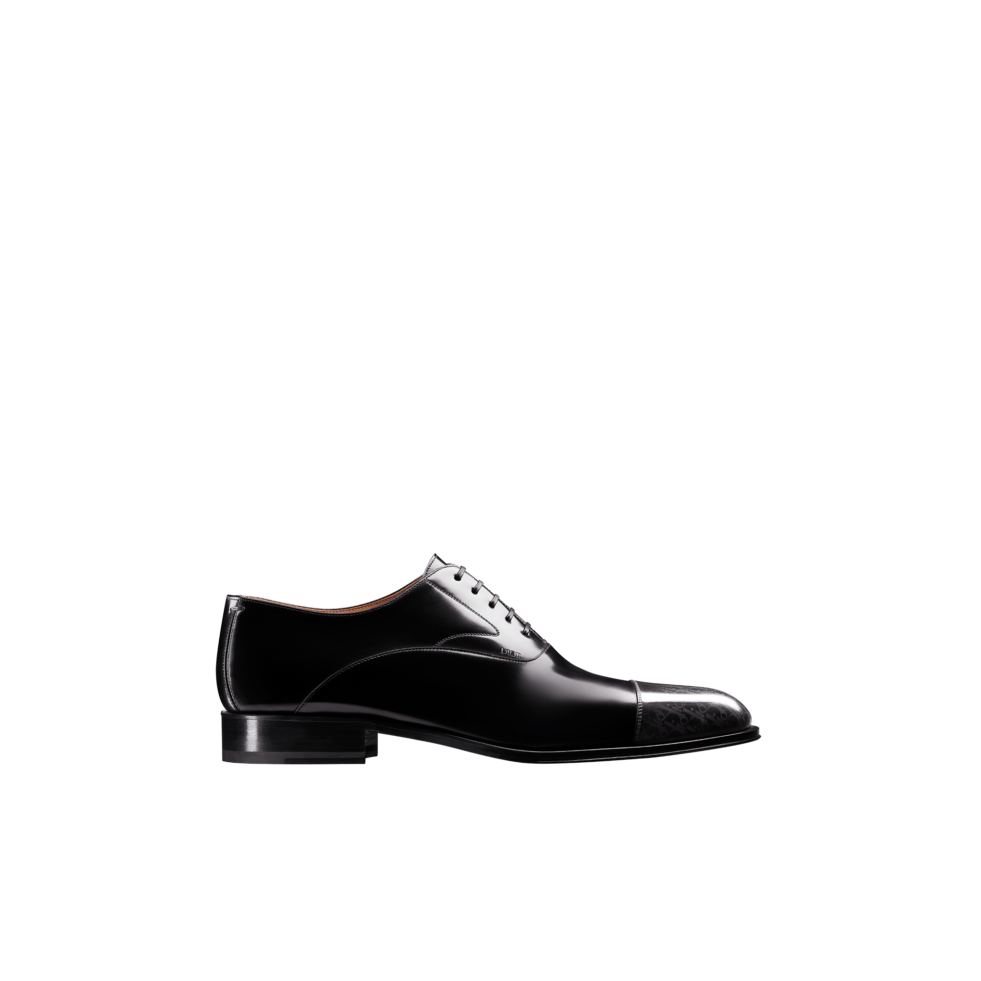 Dior Timeless Oxford Shoe Gray and Black Calfskin with Dior Oblique Gradient Patina E02