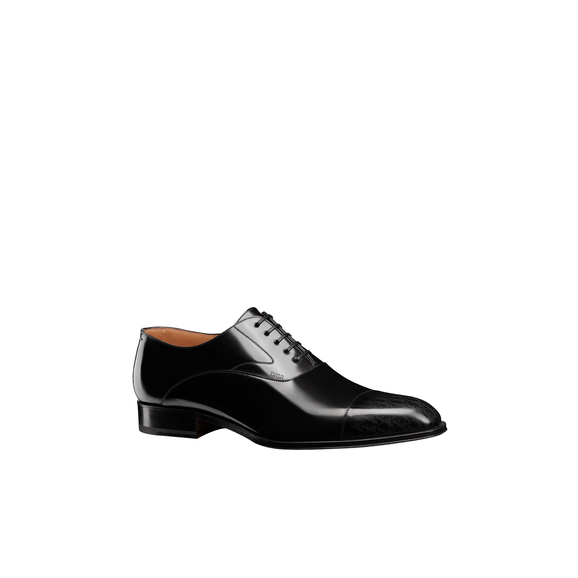 Dior Timeless Oxford Shoe Gray and Black Calfskin with Dior Oblique Gradient Patina E03