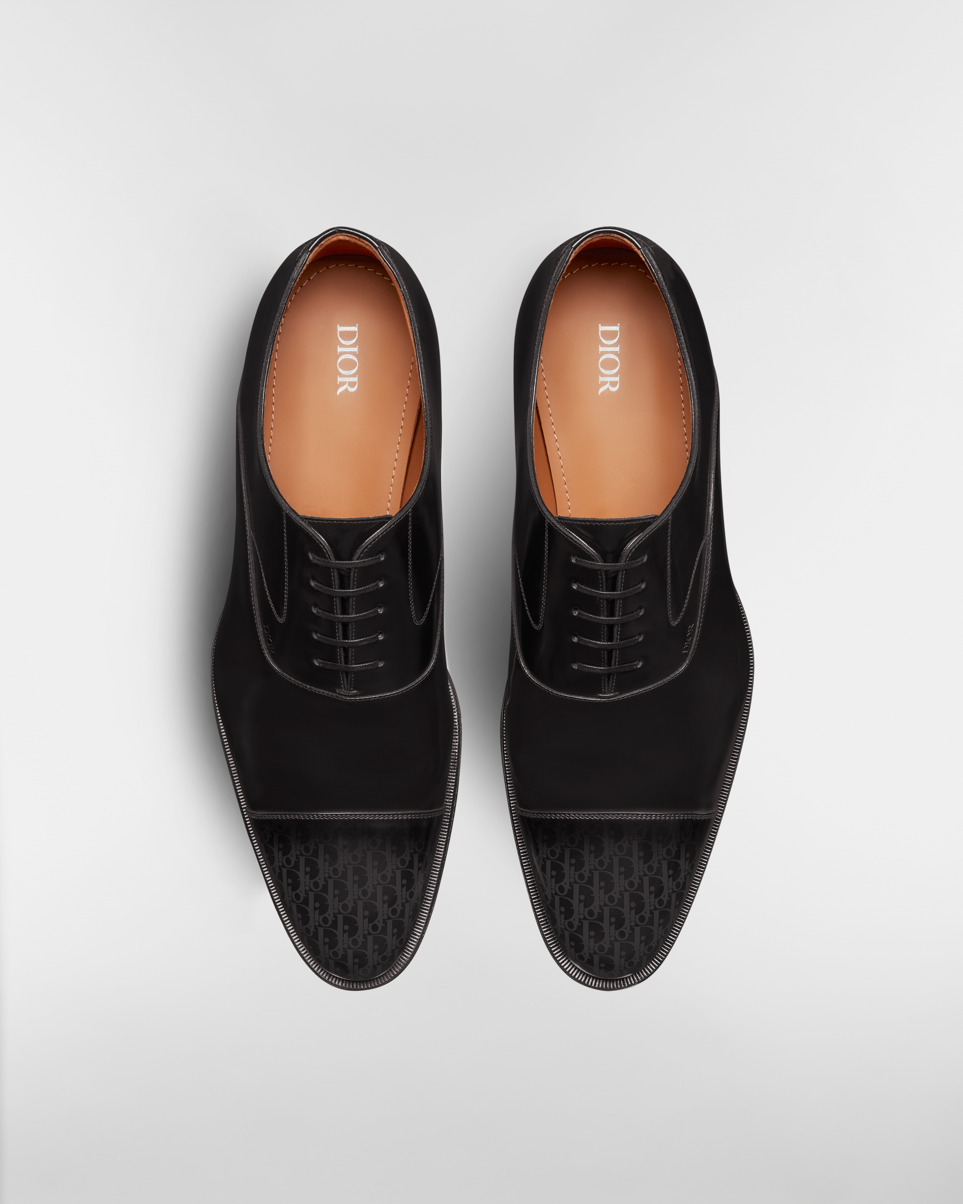 Dior Timeless 牛津鞋 灰色和黑色刷色漸變 Dior Oblique 小牛皮 E06