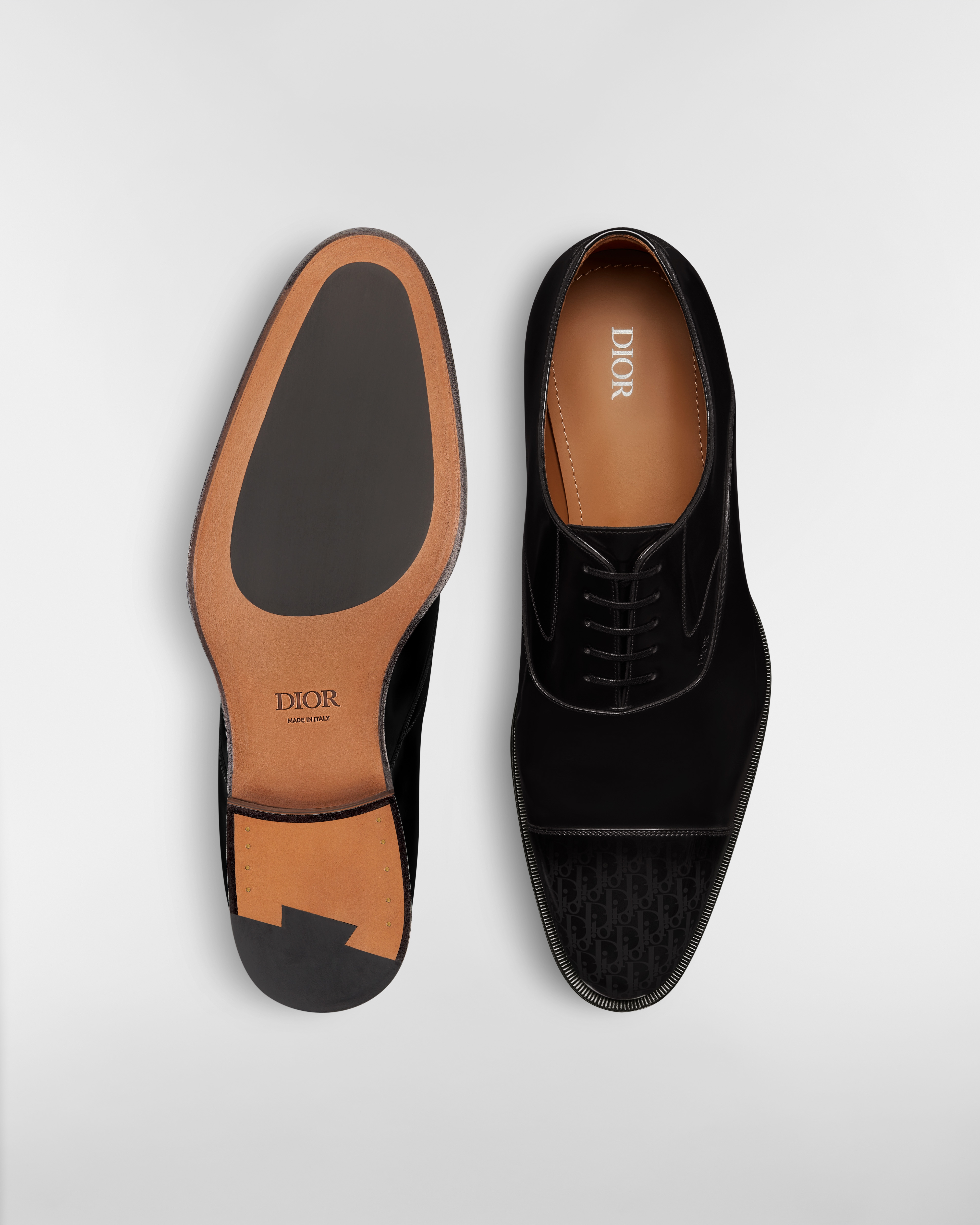 Dior Timeless 牛津鞋 灰色和黑色刷色漸變 Dior Oblique 小牛皮 E07