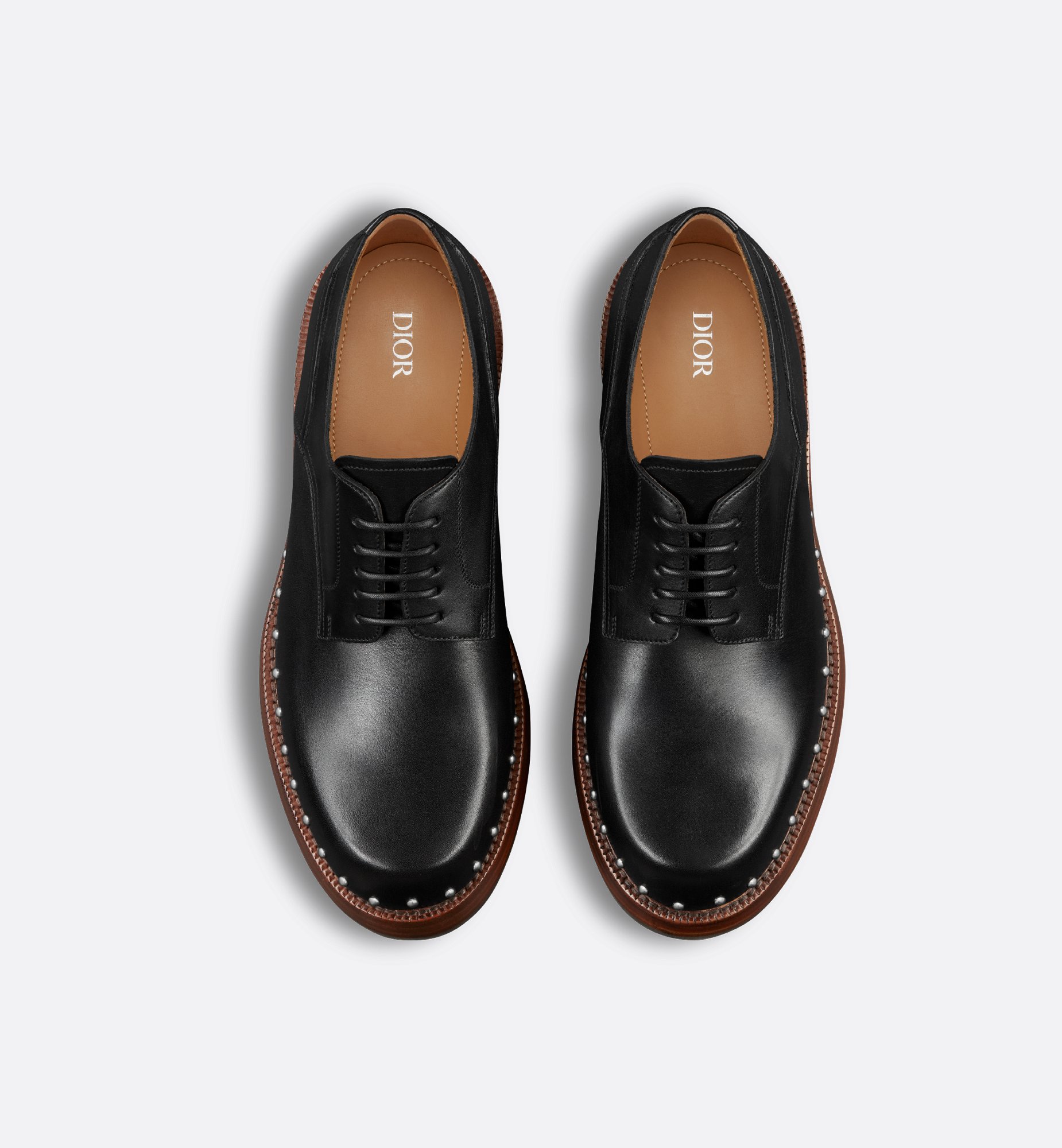 Dior Carlo Derby Shoe Black Smooth Calfskin and Silver Dior Carlo Derby Shoe Black Smooth Calfskin and Silver