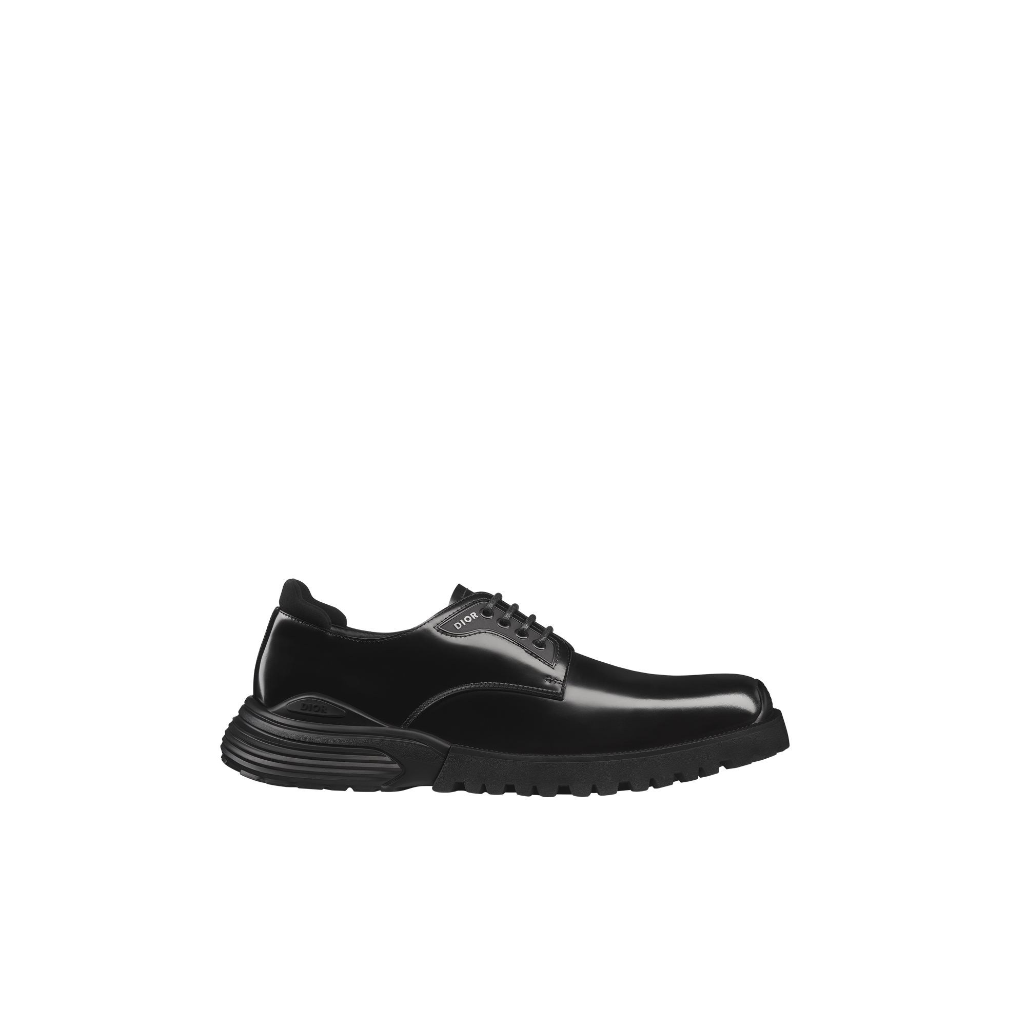 Dior Combat Derby Shoe Black Polished Calfskin E02