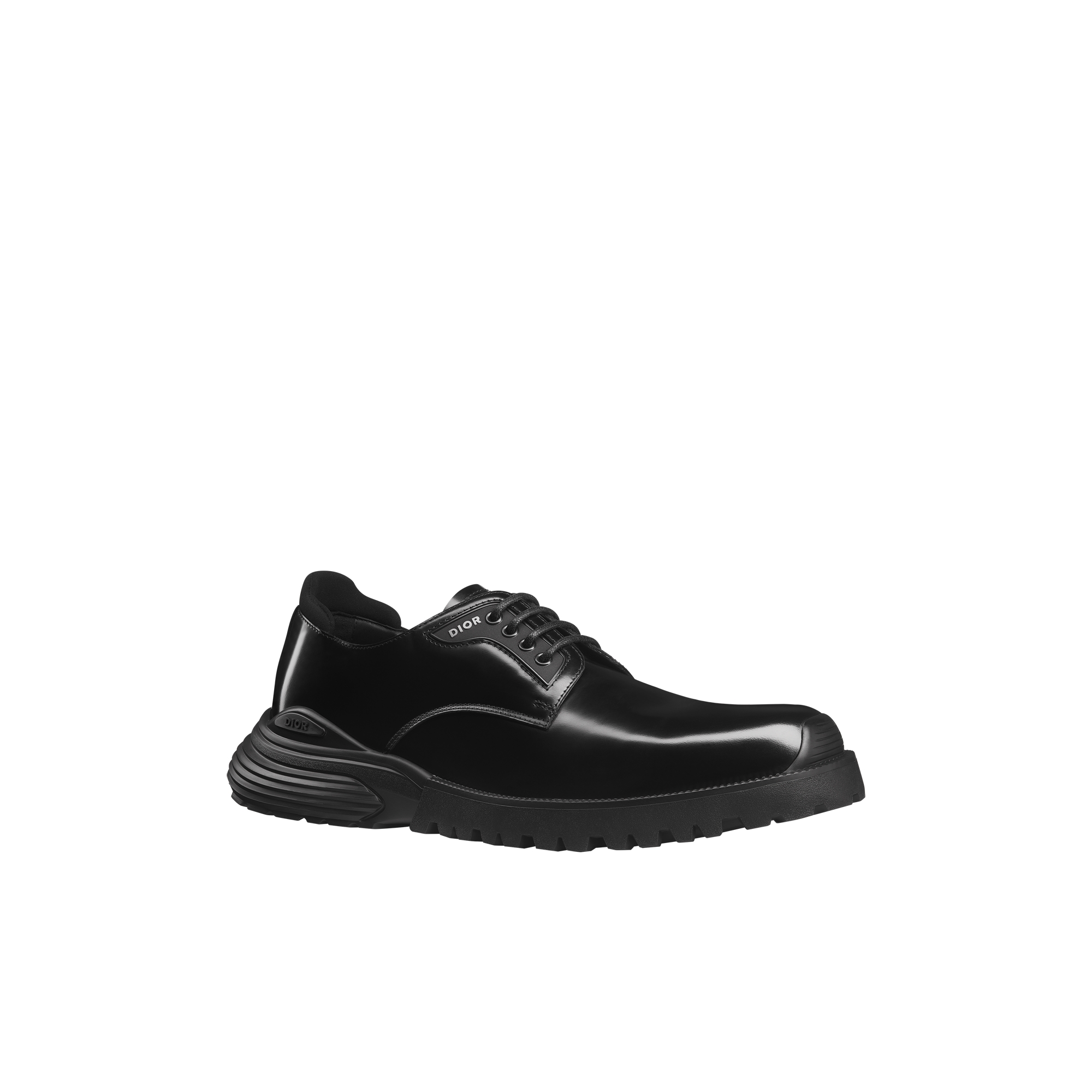 Dior Combat Derby Shoe Black Polished Calfskin E03