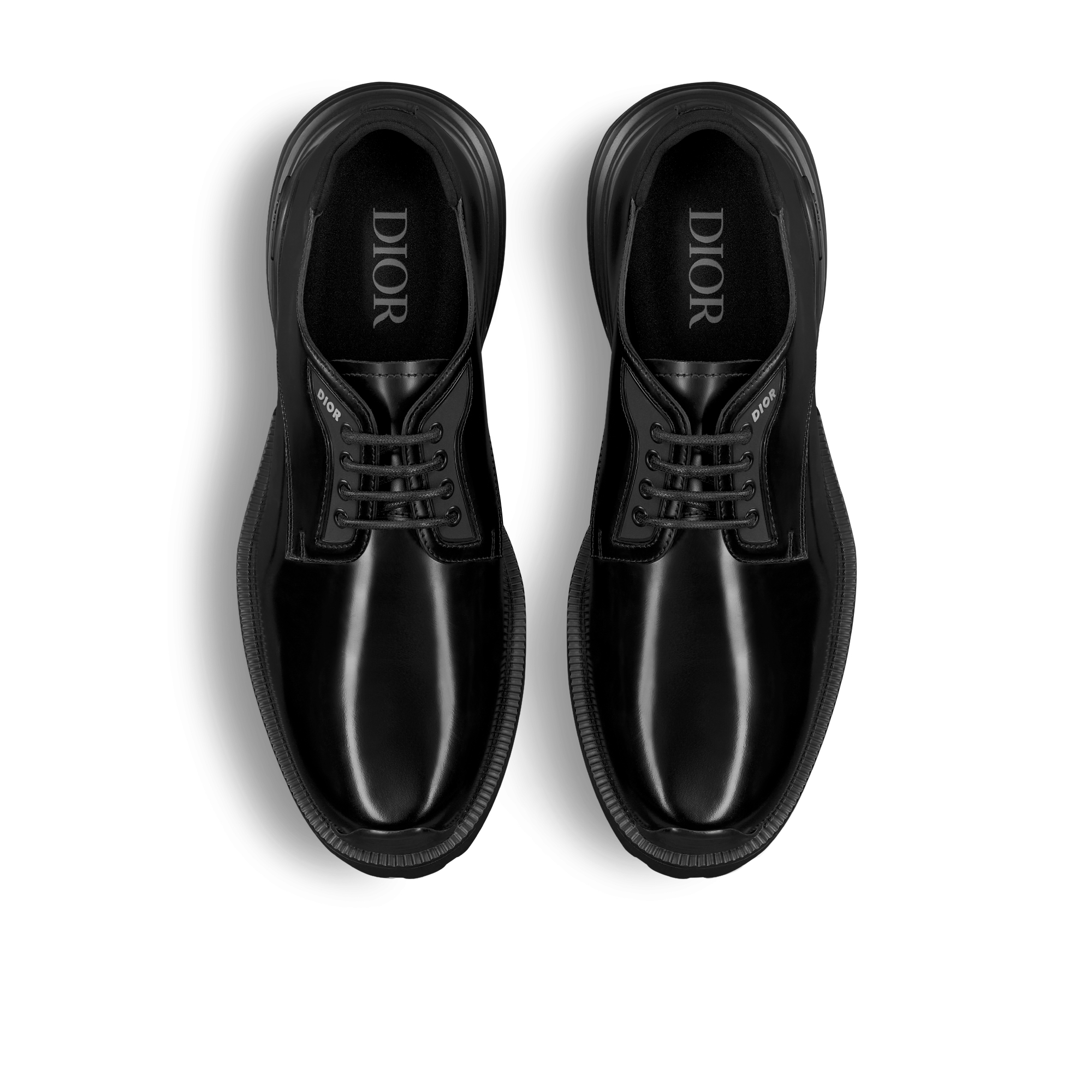 Dior Combat Derby Shoe Black Polished Calfskin E06