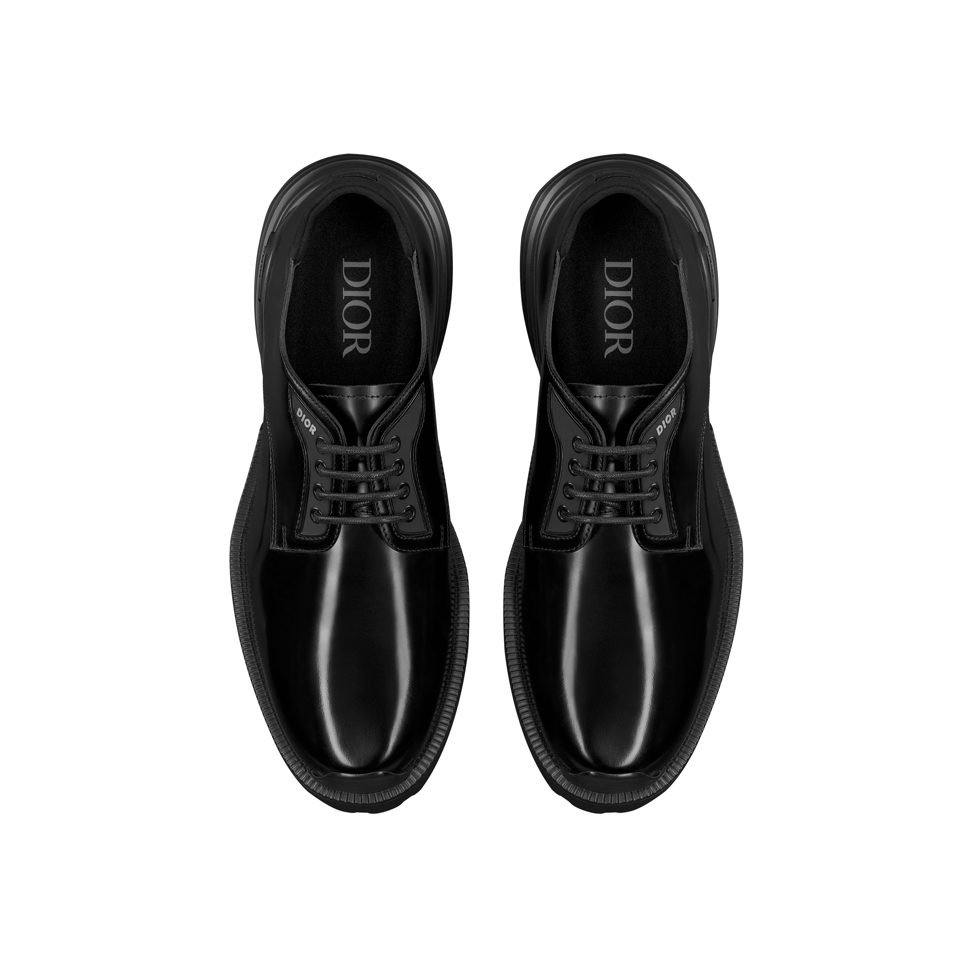 Dior Combat Derby Shoe Black Polished Calfskin E06