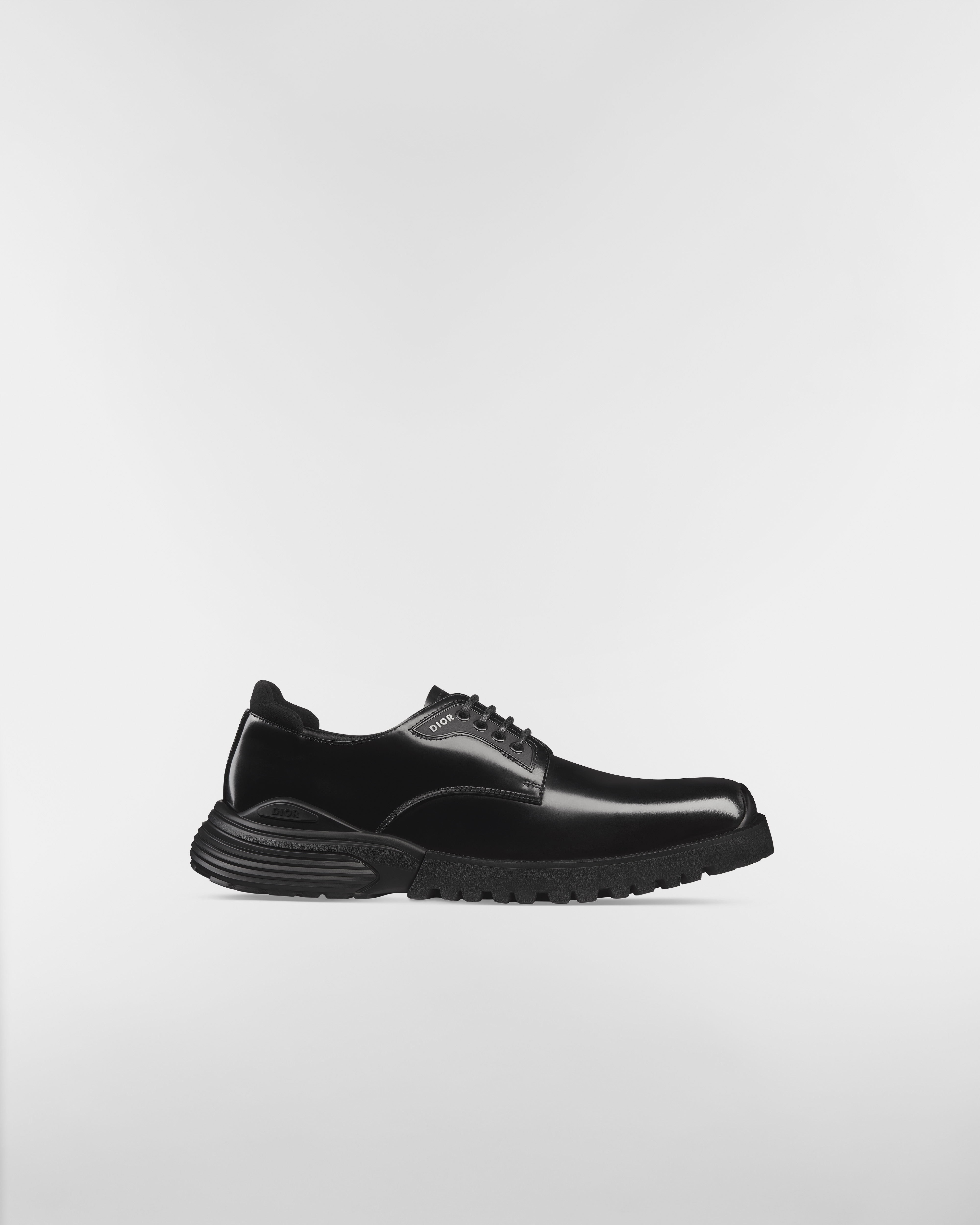 Dior Combat Derby Shoe Black Polished Calfskin E02