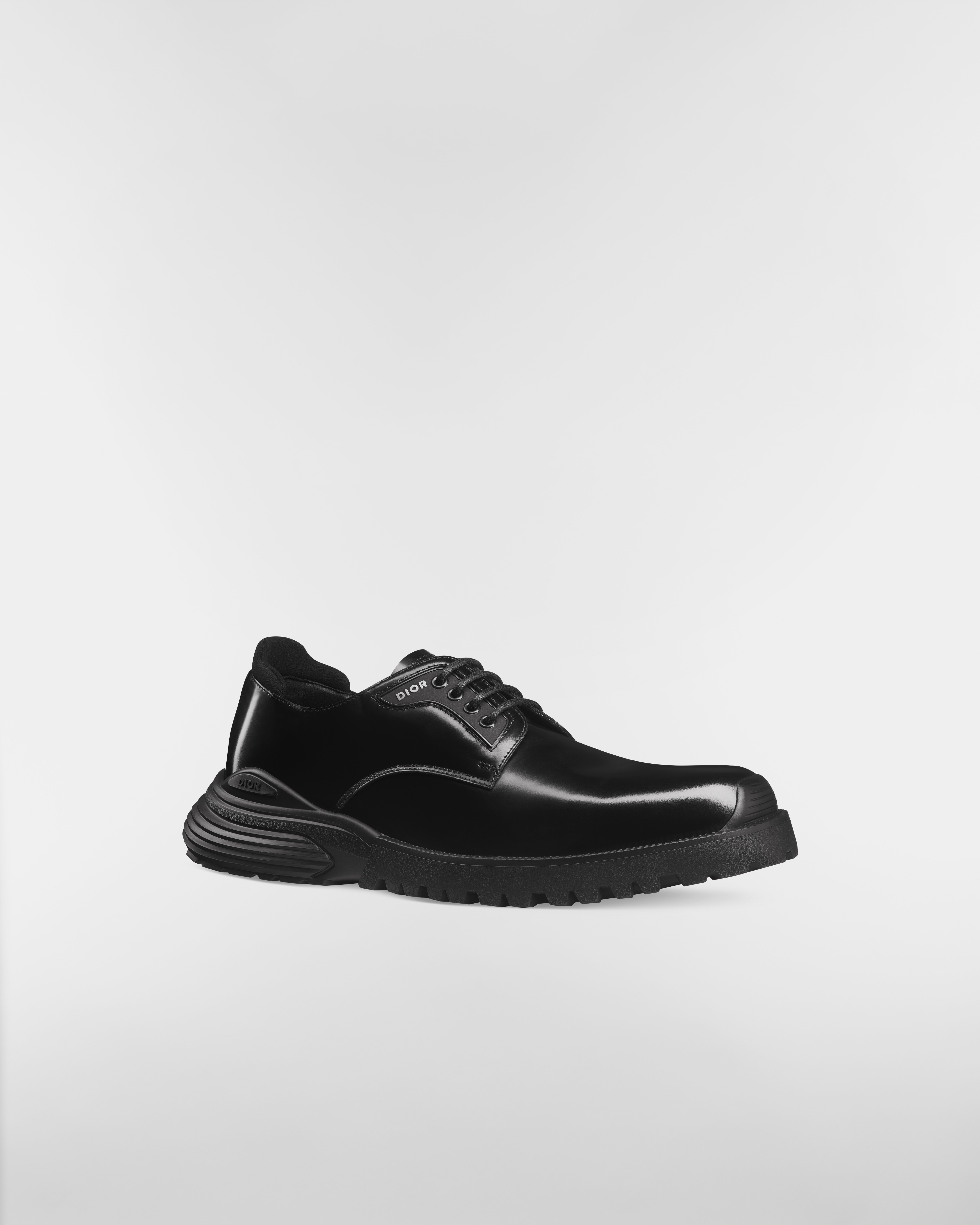 Dior Combat Derby Shoe Black Polished Calfskin E03