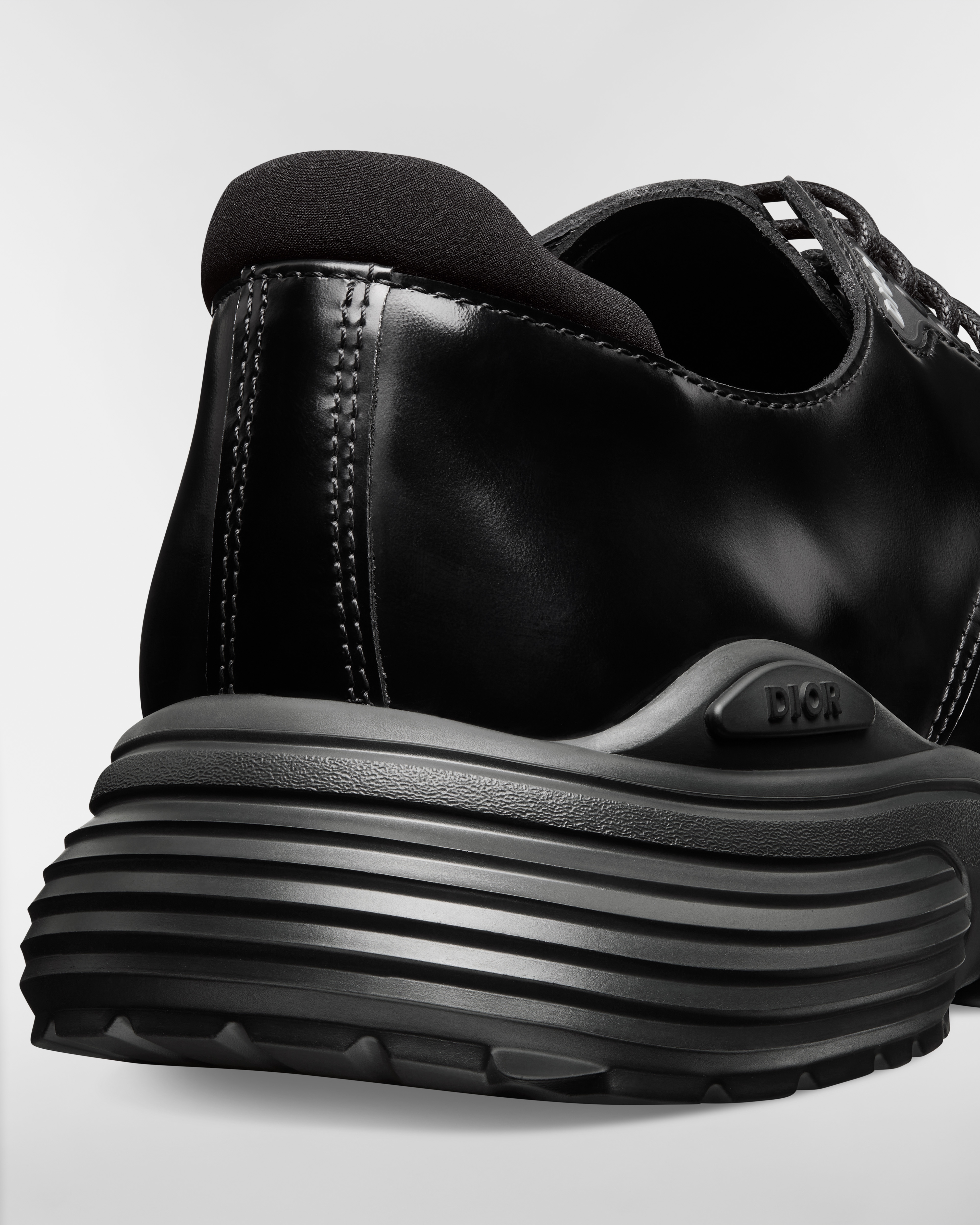 Dior Combat Derby Shoe Black Polished Calfskin E09