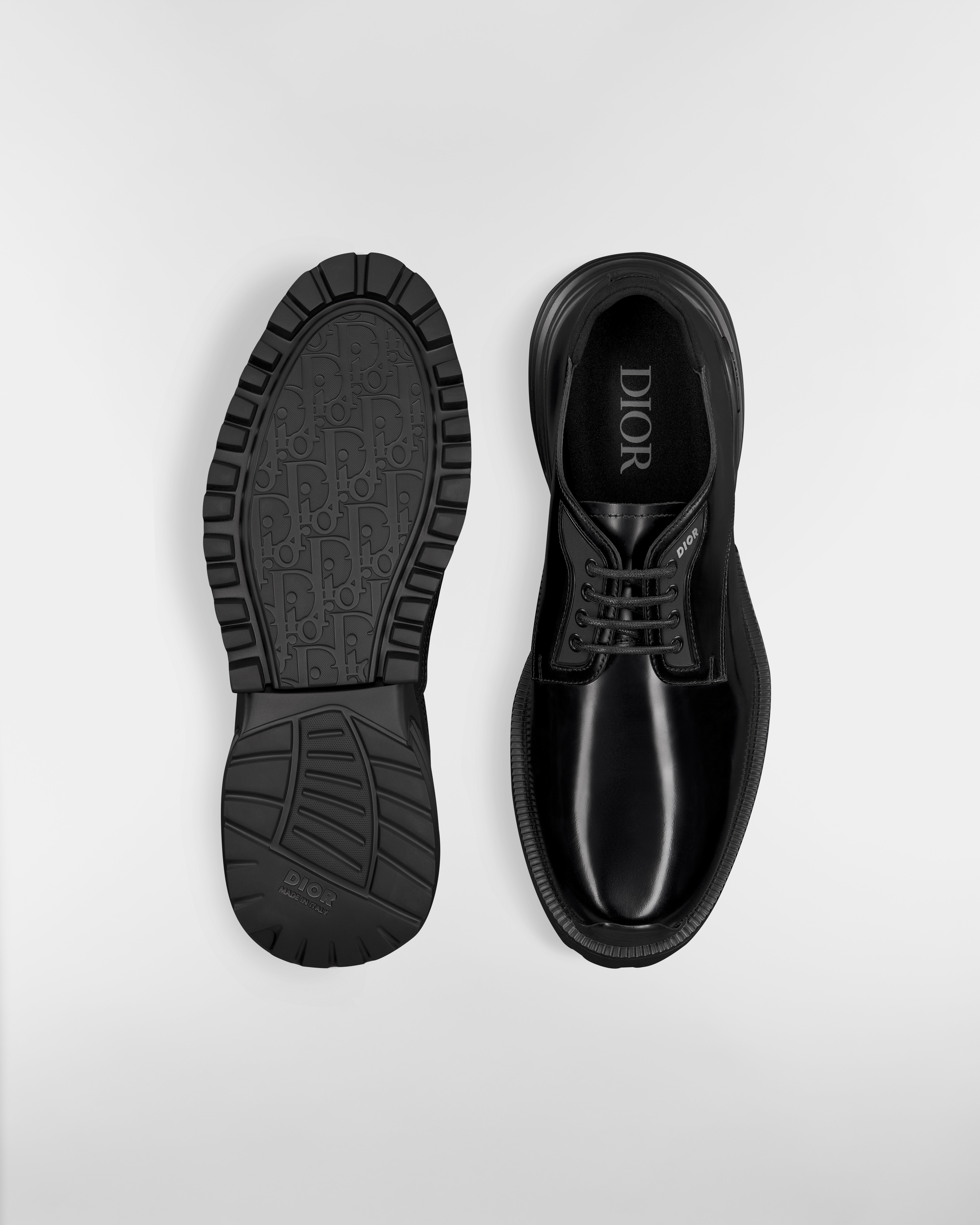 Dior Combat Derby Shoe Black Polished Calfskin E10