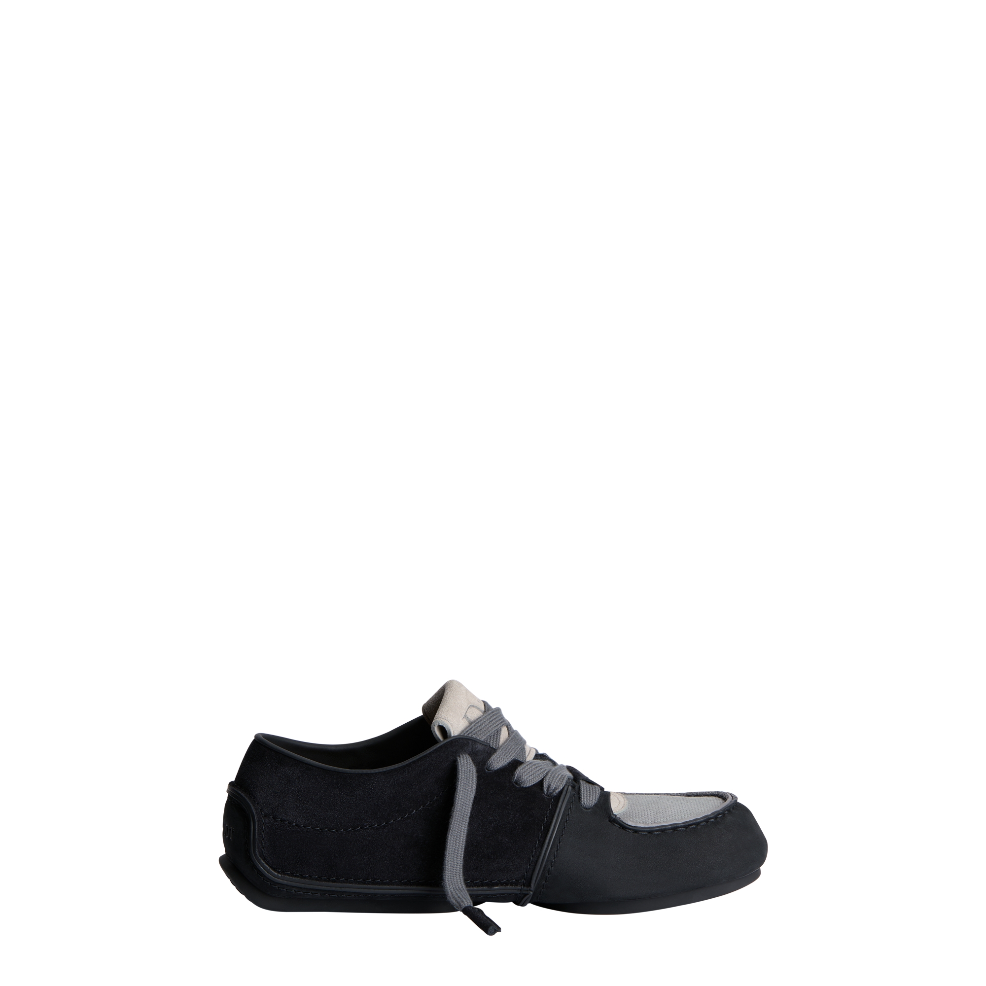 Dior Roadie Derby Shoe Black Nubuck with Black and Anthracite Gray Suede Calfskin E02