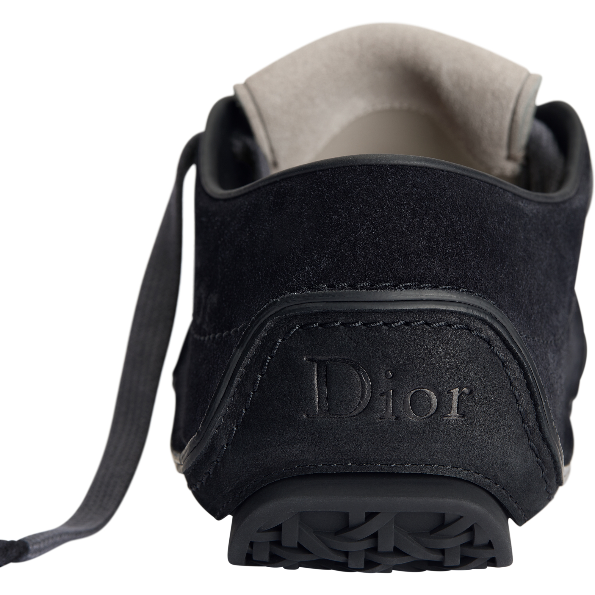 Dior Roadie Derby Shoe Black Nubuck with Black and Anthracite Gray Suede E08