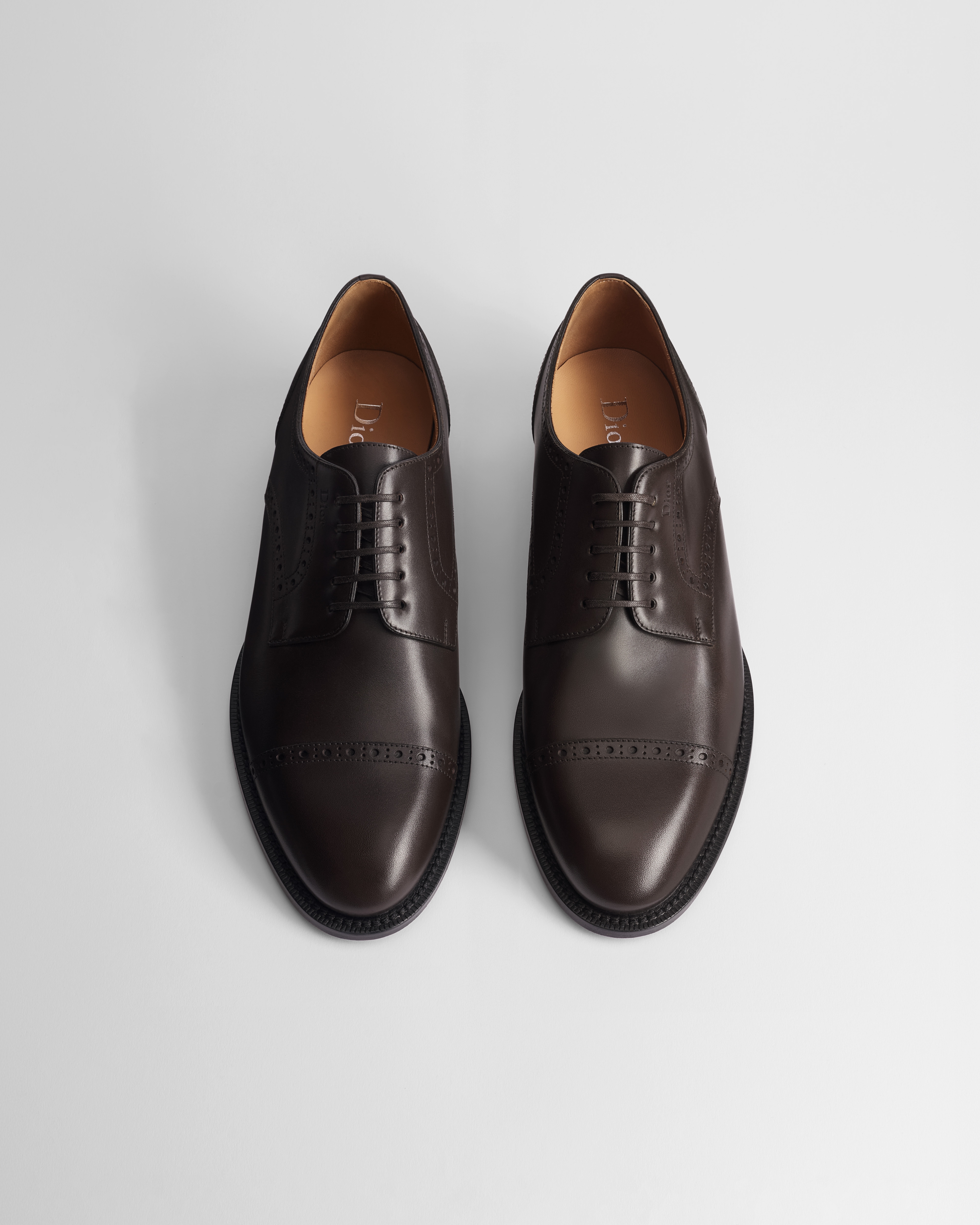 Dior Heir-derbyschoen Soepel bruin kalfsleer E06