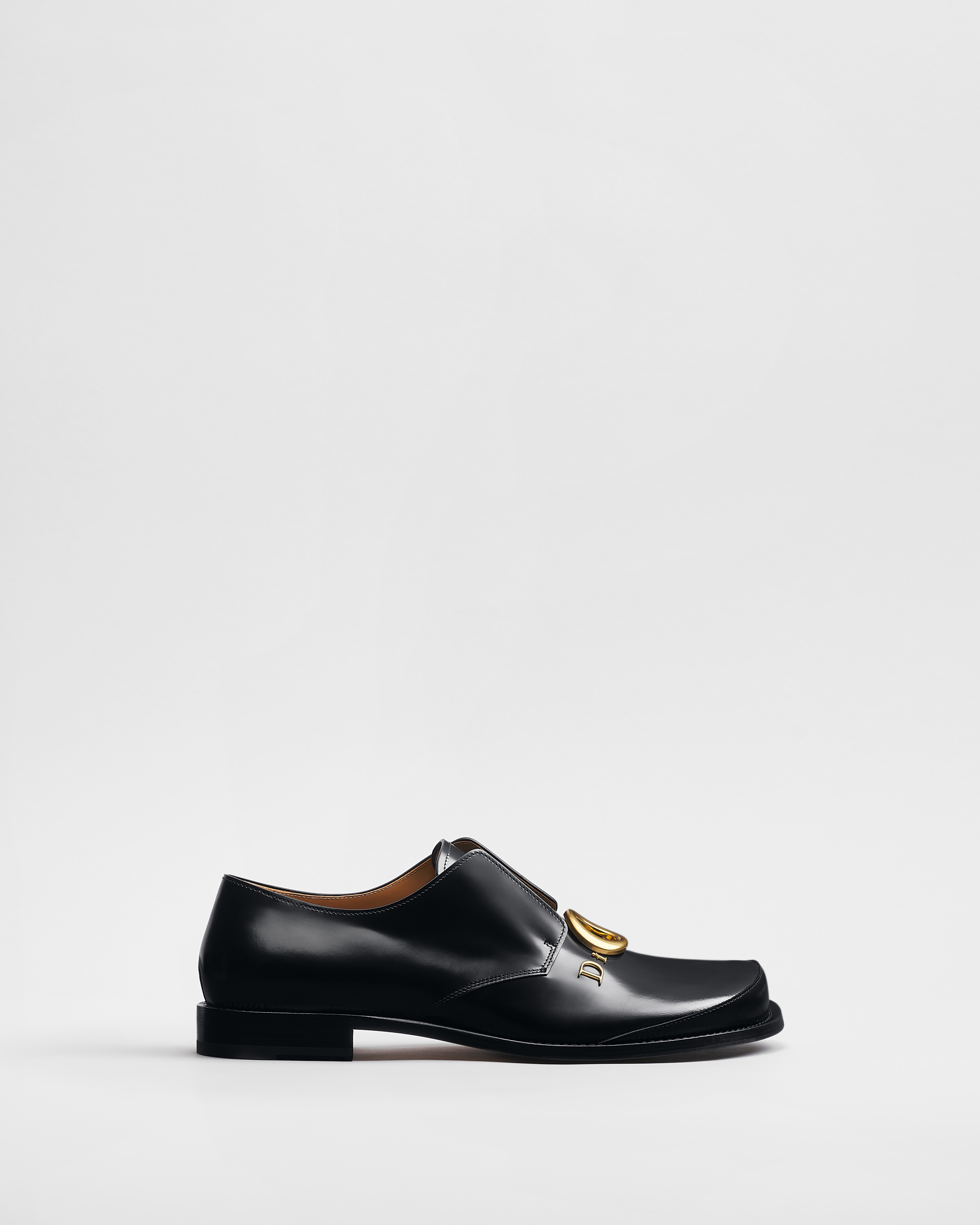 Derby D de Dior Cuir de veau brossé noir E02
