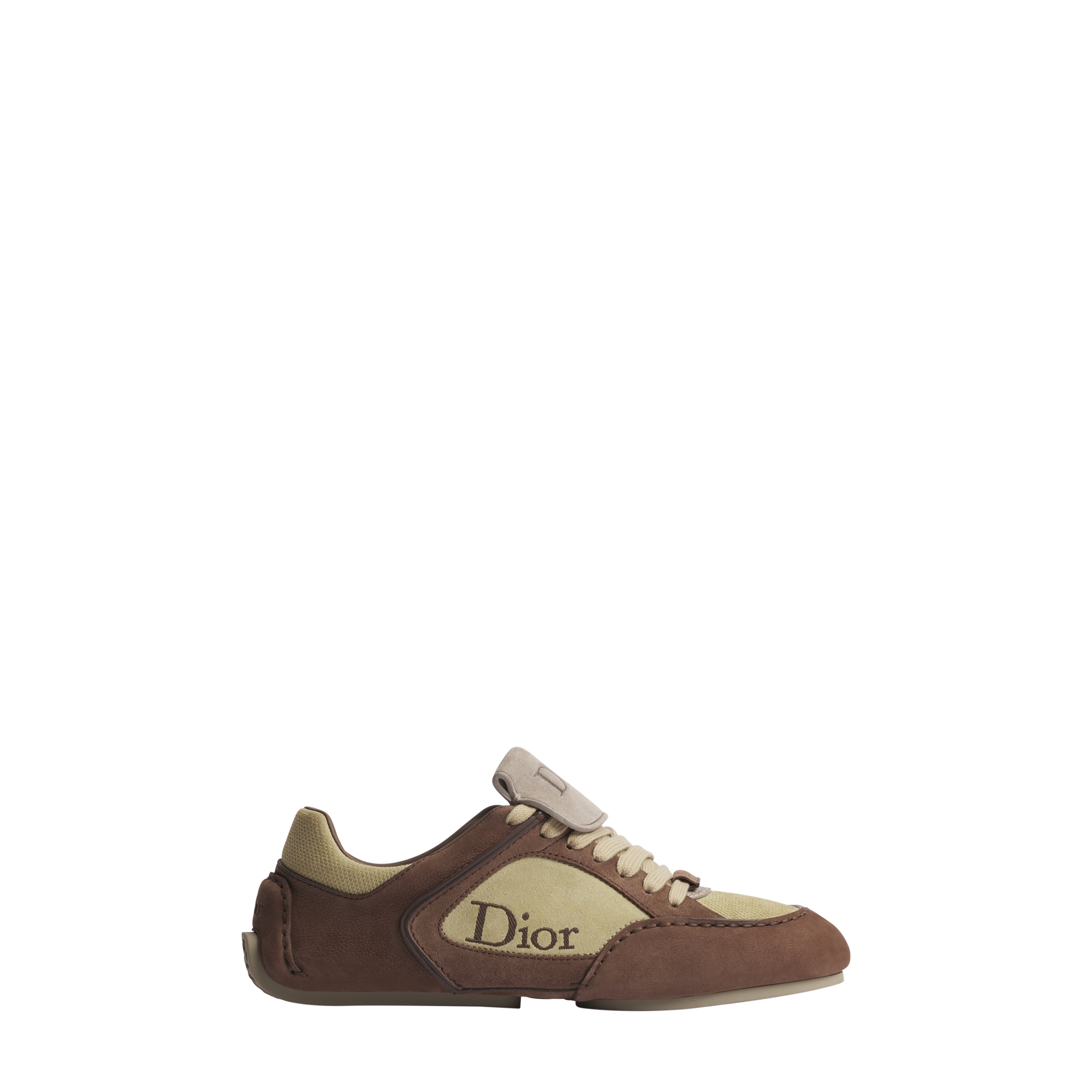 Dior Roadie Derby Shoe Brown Nubuck with Beige and Brown Suede Calfskin E02