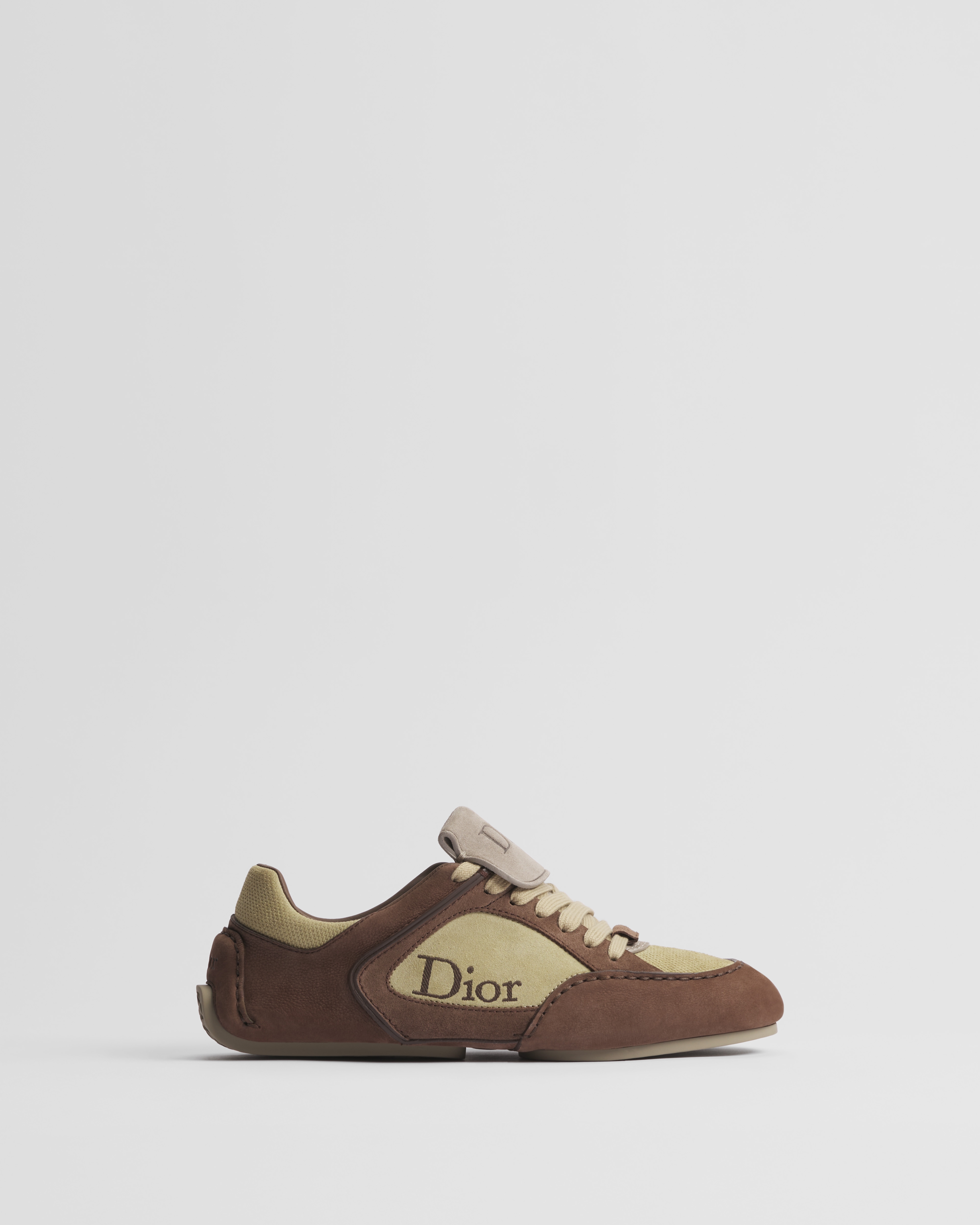 Derby Dior Roadie Nubuck marron et veau velours beige et marron E02