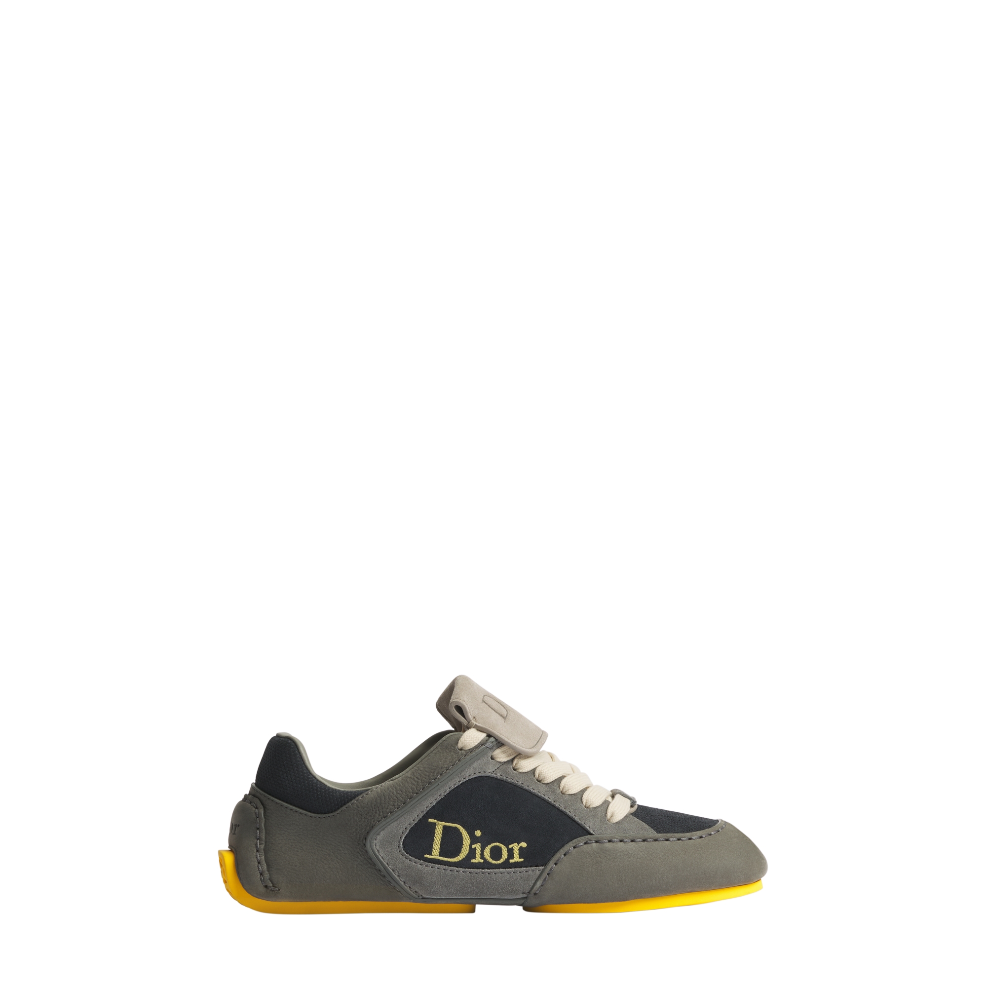 Dior Roadie Derby Gray Nubuck with Gray and Navy Blue Suede Calfskin E02