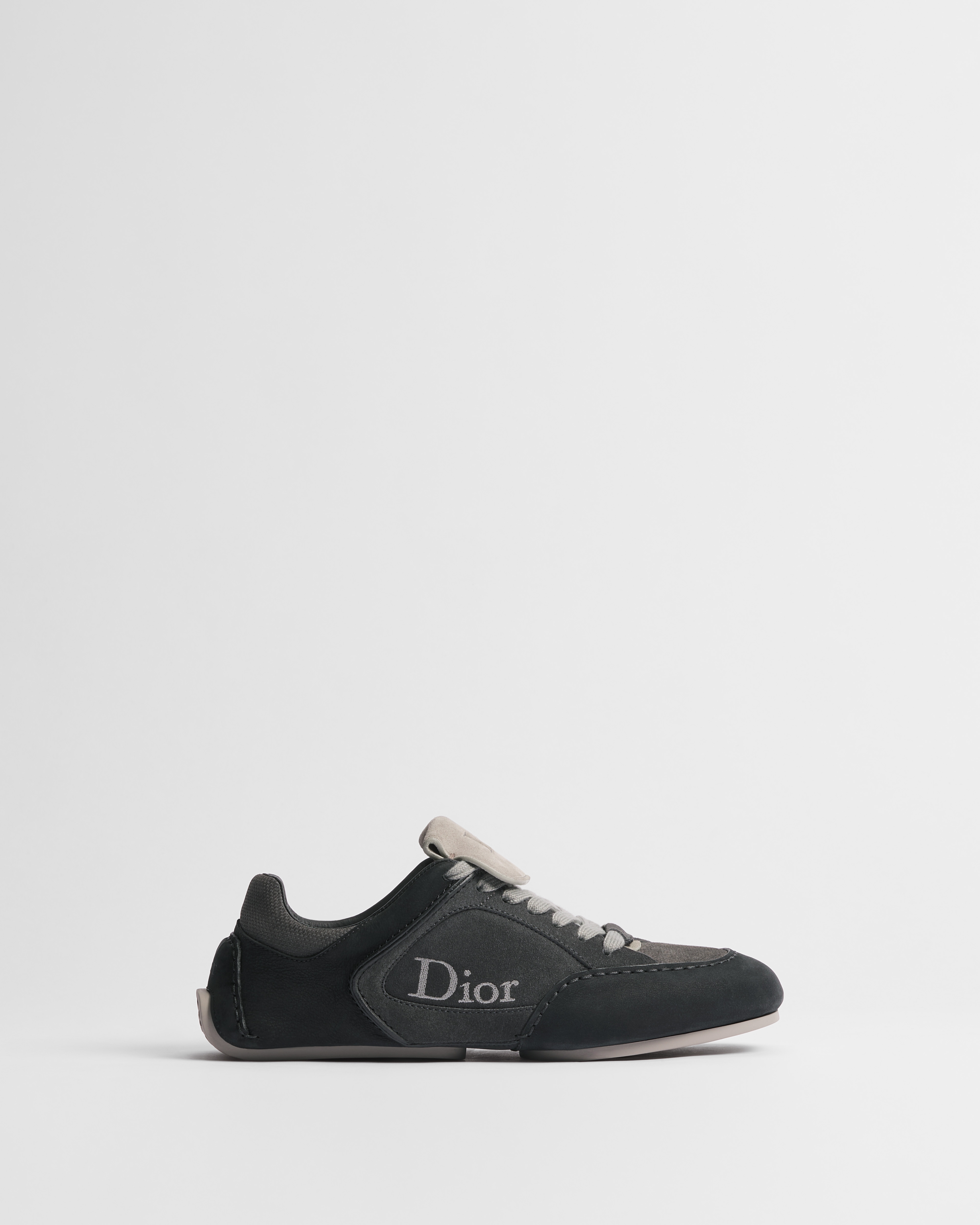 Dior Roadie Derby Shoe Black Nubuck with Black and Deep Gray Suede Calfskin E02