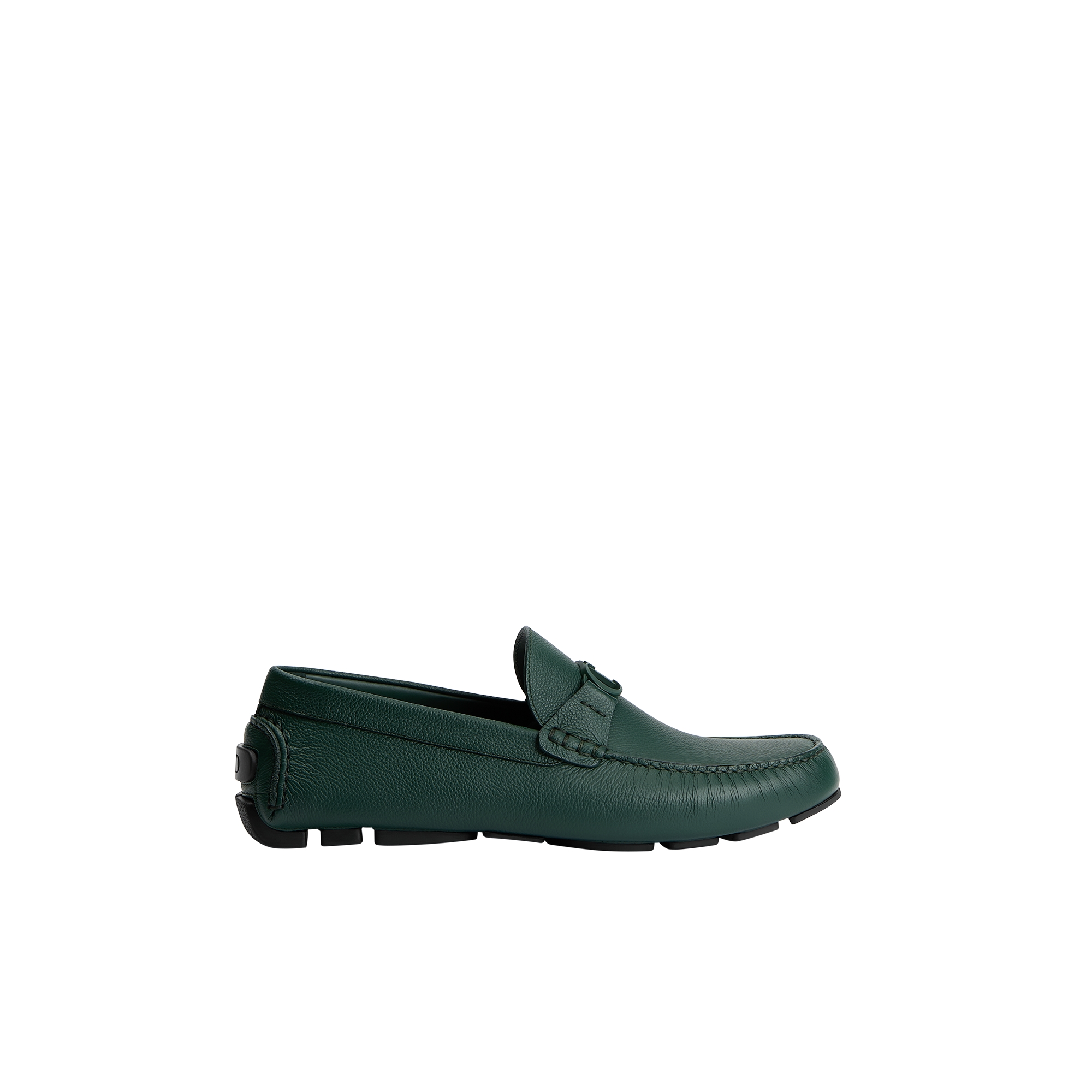 Dior Odéon Loafer Deep Green Grained Calfskin | DIOR