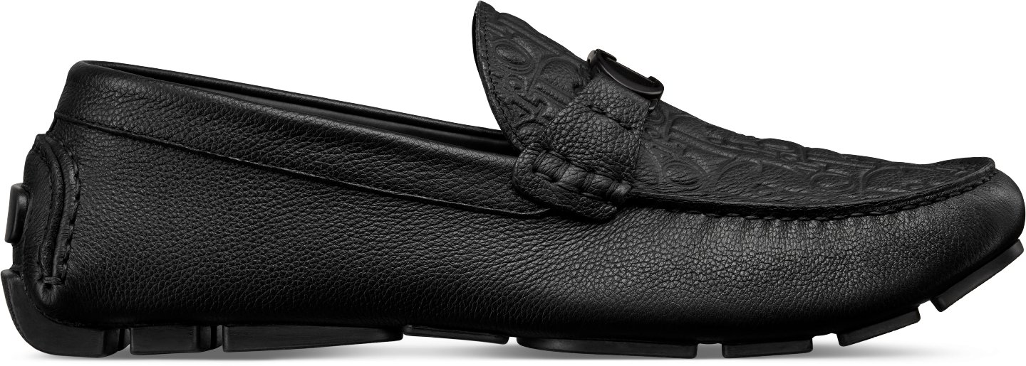 Dior Odéon Loafer Profile view Black Grained Calfskin and Black Dior Gravity Leather