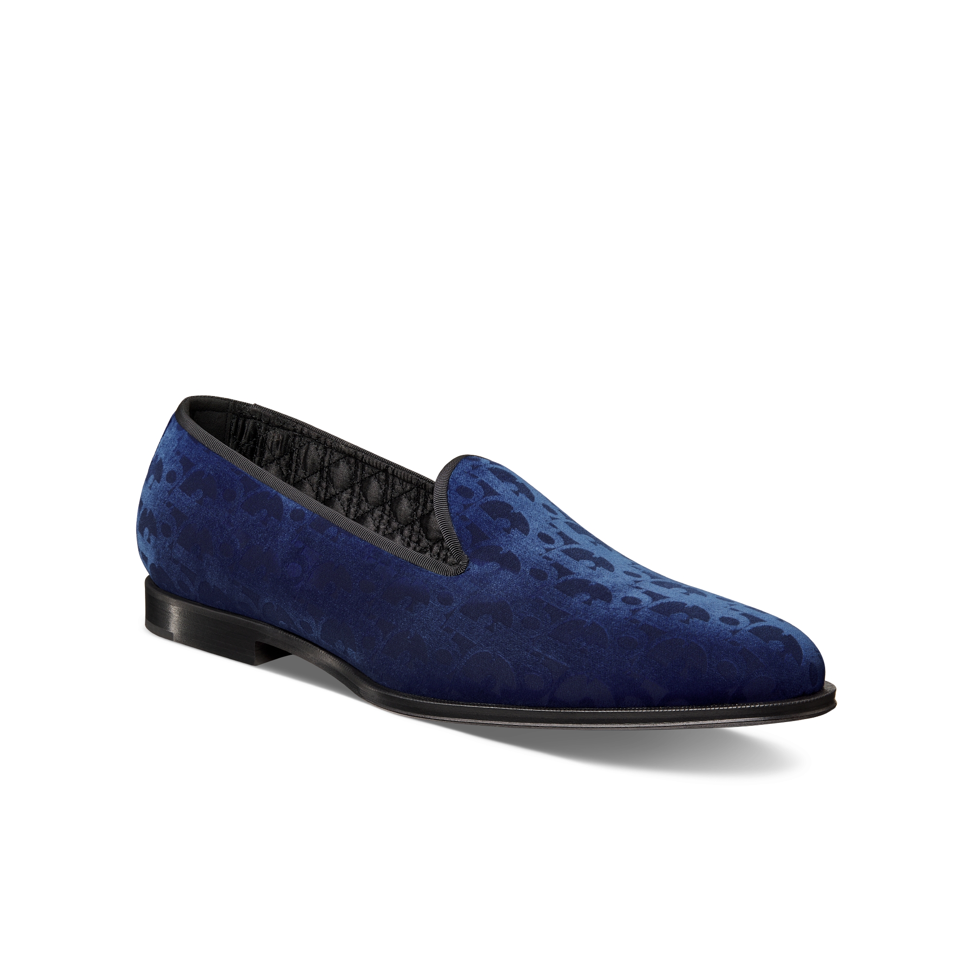 Loafer Dior Timeless Veludo Dior Oblique azul-marinho E03