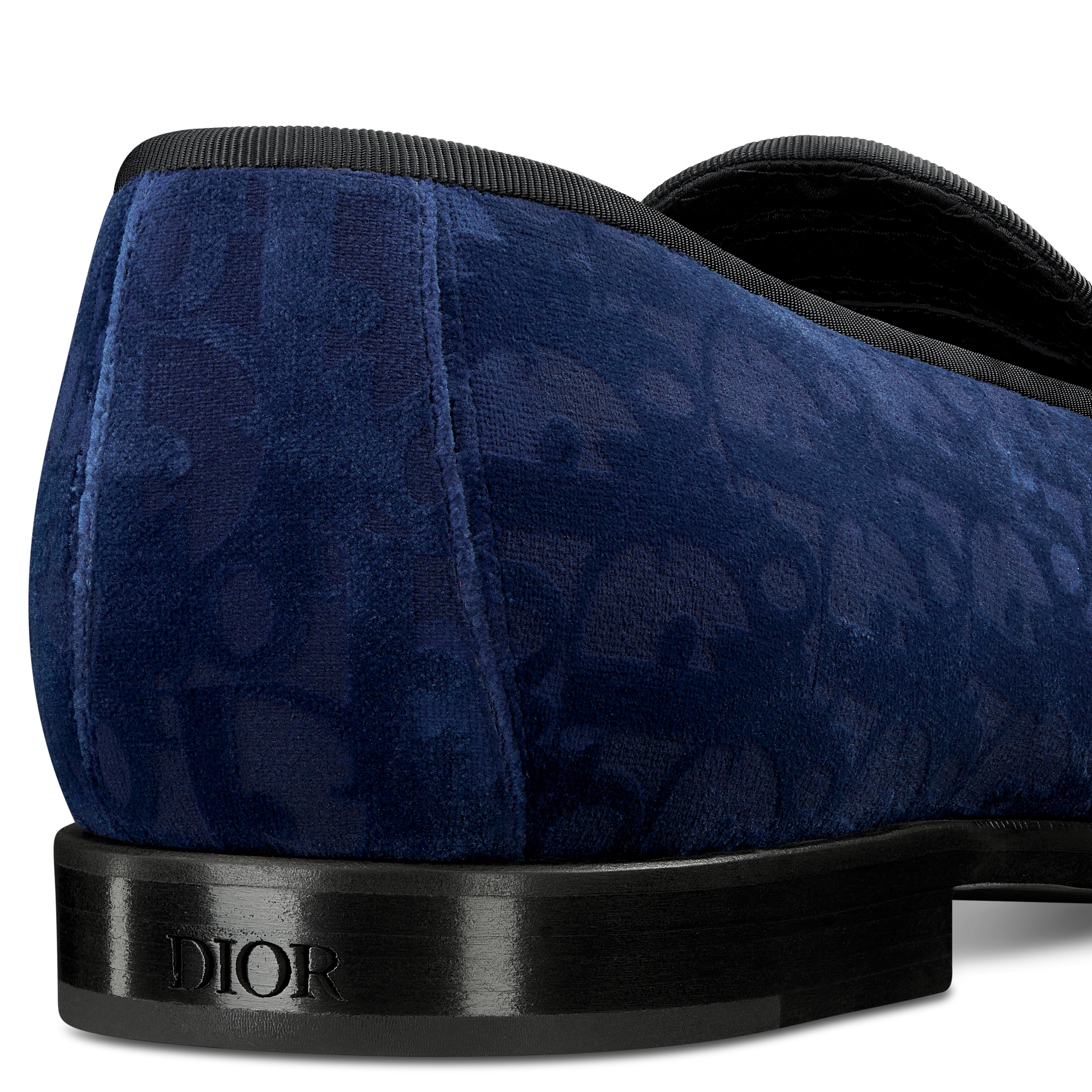 Loafer Dior Timeless Veludo Dior Oblique azul-marinho E09