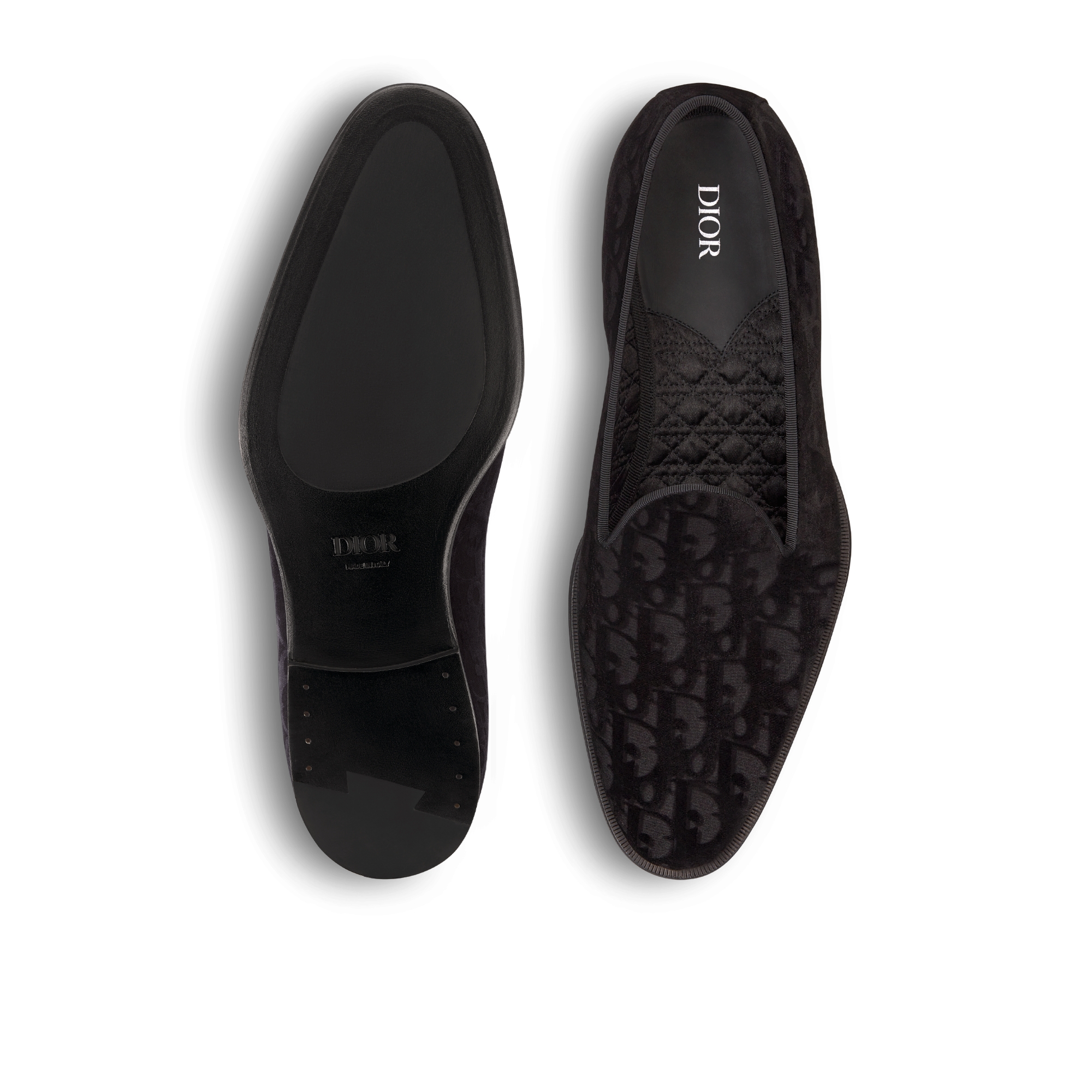 Mocasín Dior Timeless Terciopelo Dior Oblique negro E07